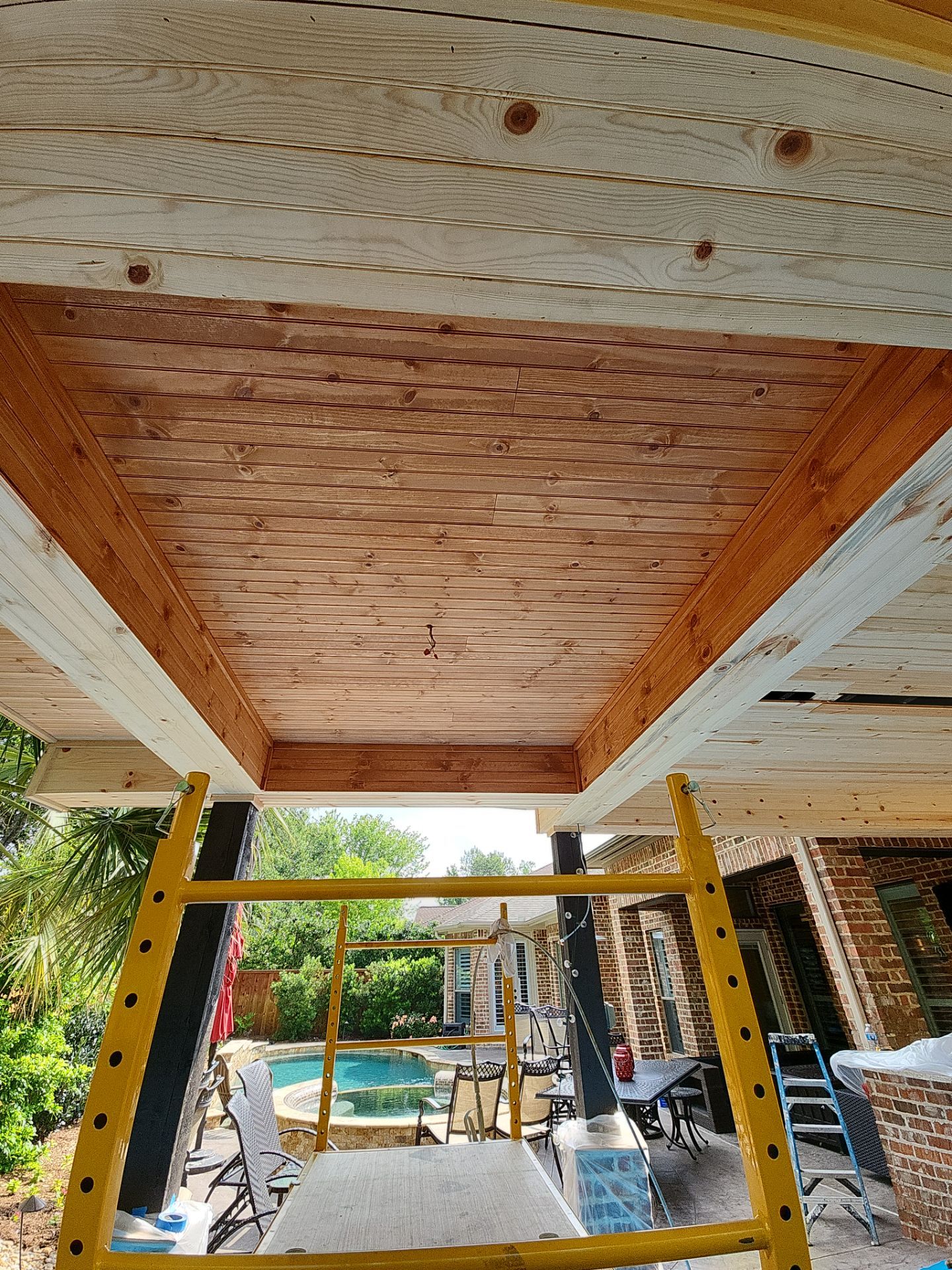 Covered Patio Remodel in The Woodlands by SophAlx LLC