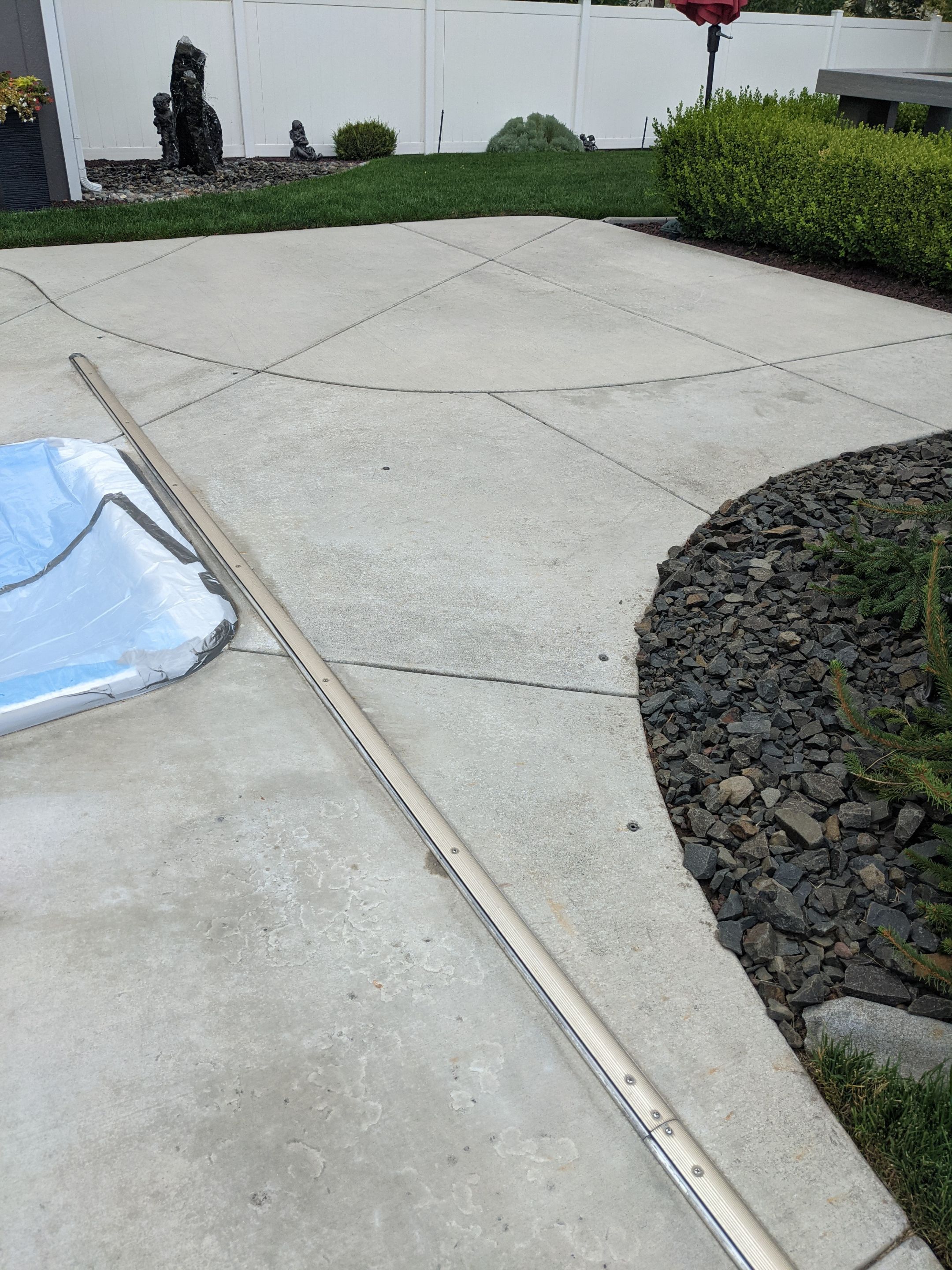 Pool Deck Transformation using Slate Stone by Croc Coatings, LLC