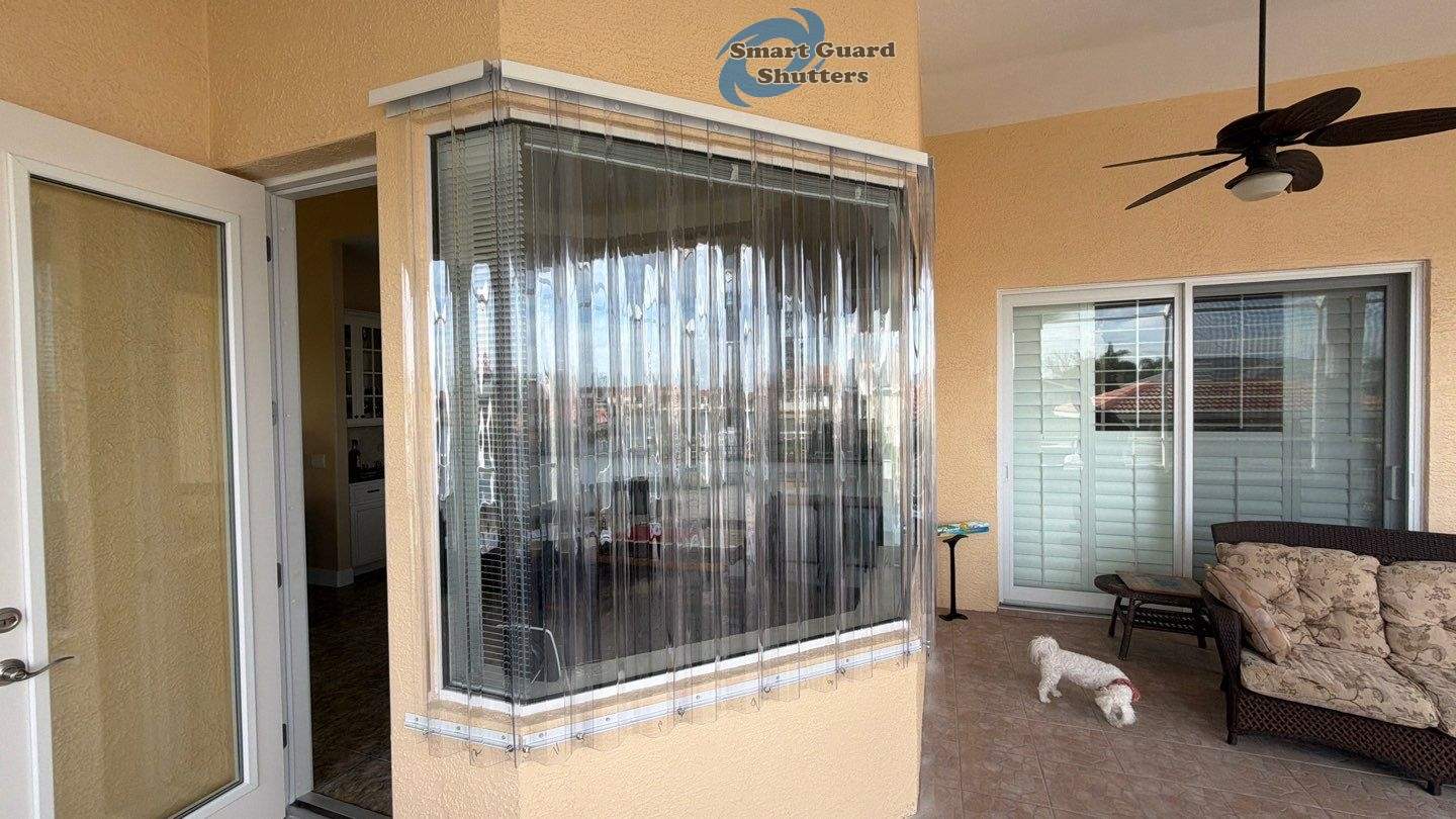 Clear Hurricane Panels w/Tracks by Smart Guard Shutters