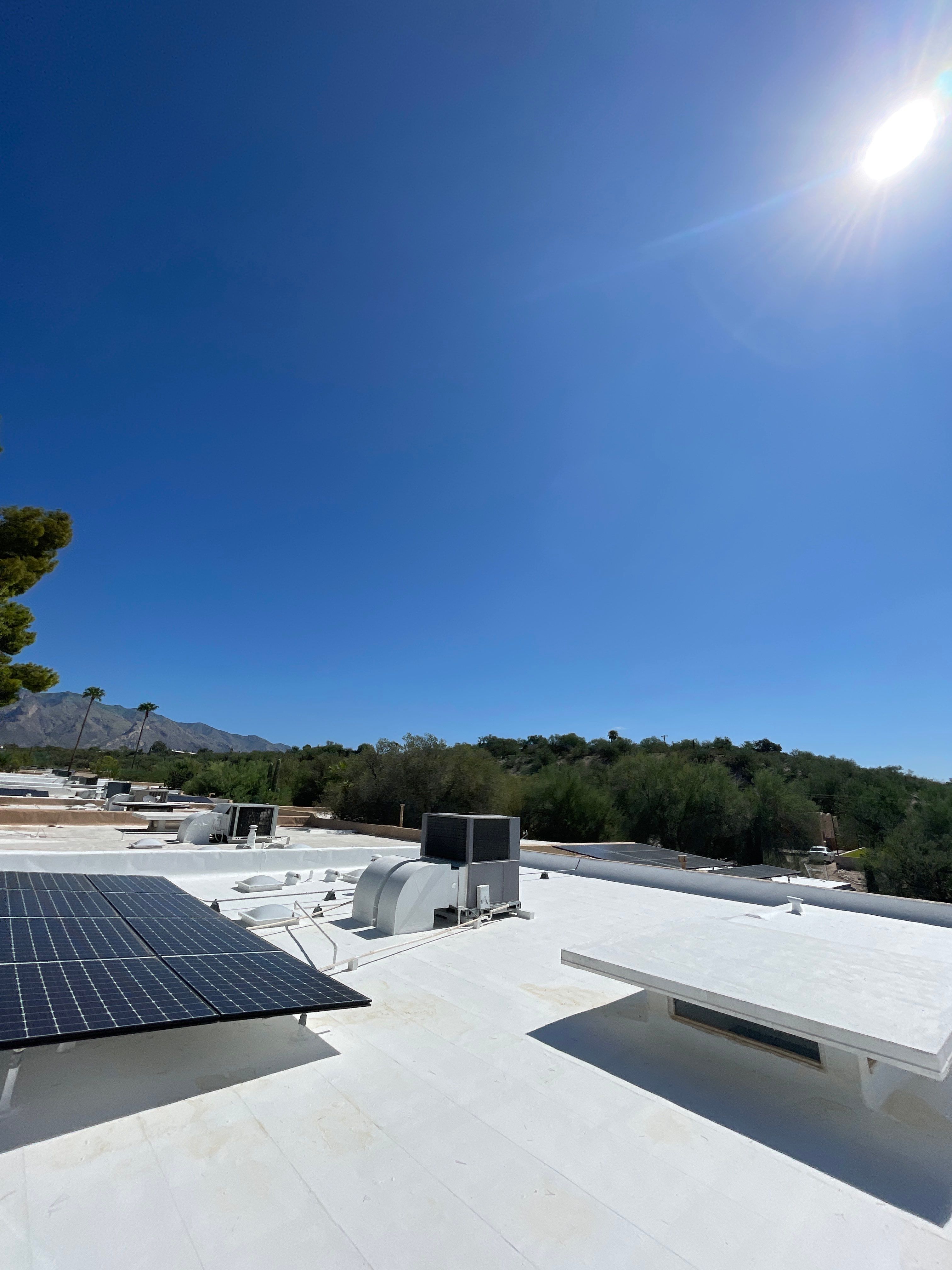 Tucson Residential Low Slope Roof Restoration and Solar Installation by West Coast Roofing AZ