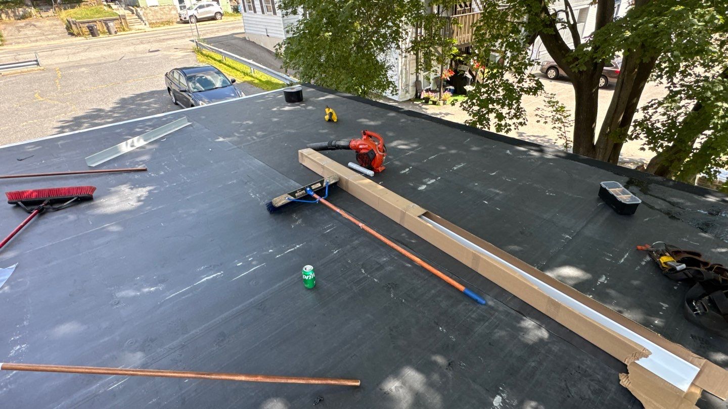 EPDM Flat Roof Installation with ISO Board on Existing Structure by Sensible Home Solutions