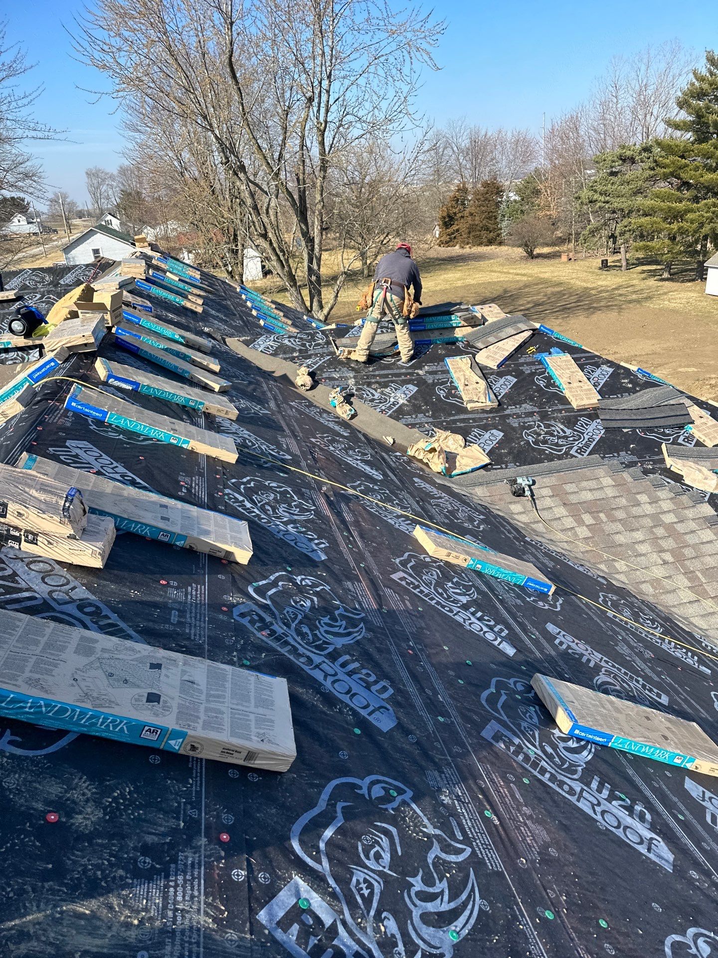 Residential Roofing Installation using CertainTeed Landmark Weathered Wood by Nitro Roofing and Construction