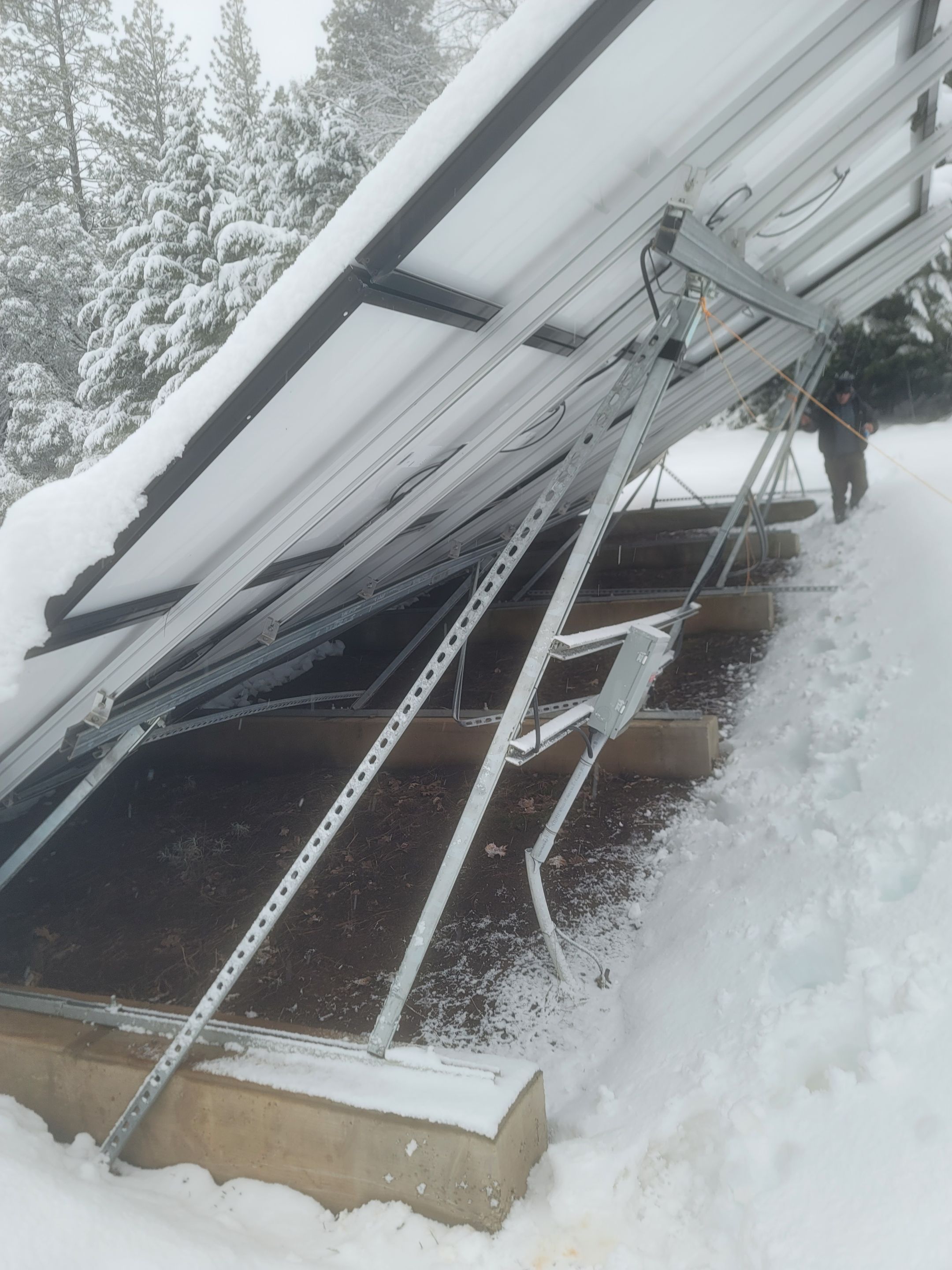 Replaced damaged solar panels on a Ground Mount System by Byers Enterprises 
