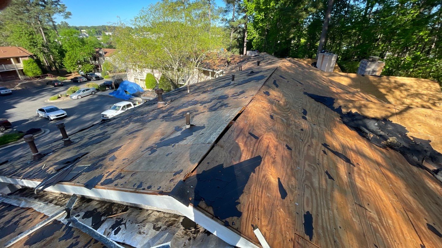 Commercial Roofing Installation using Owens Corning Autumn Brown by Inspector Roofing and Restoration