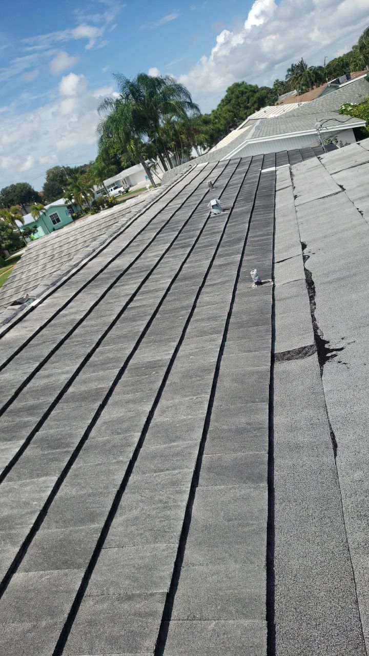 Residential Roofing Installation using 1" Nail strip metal roof by BLUES BROTHERS ROOFING