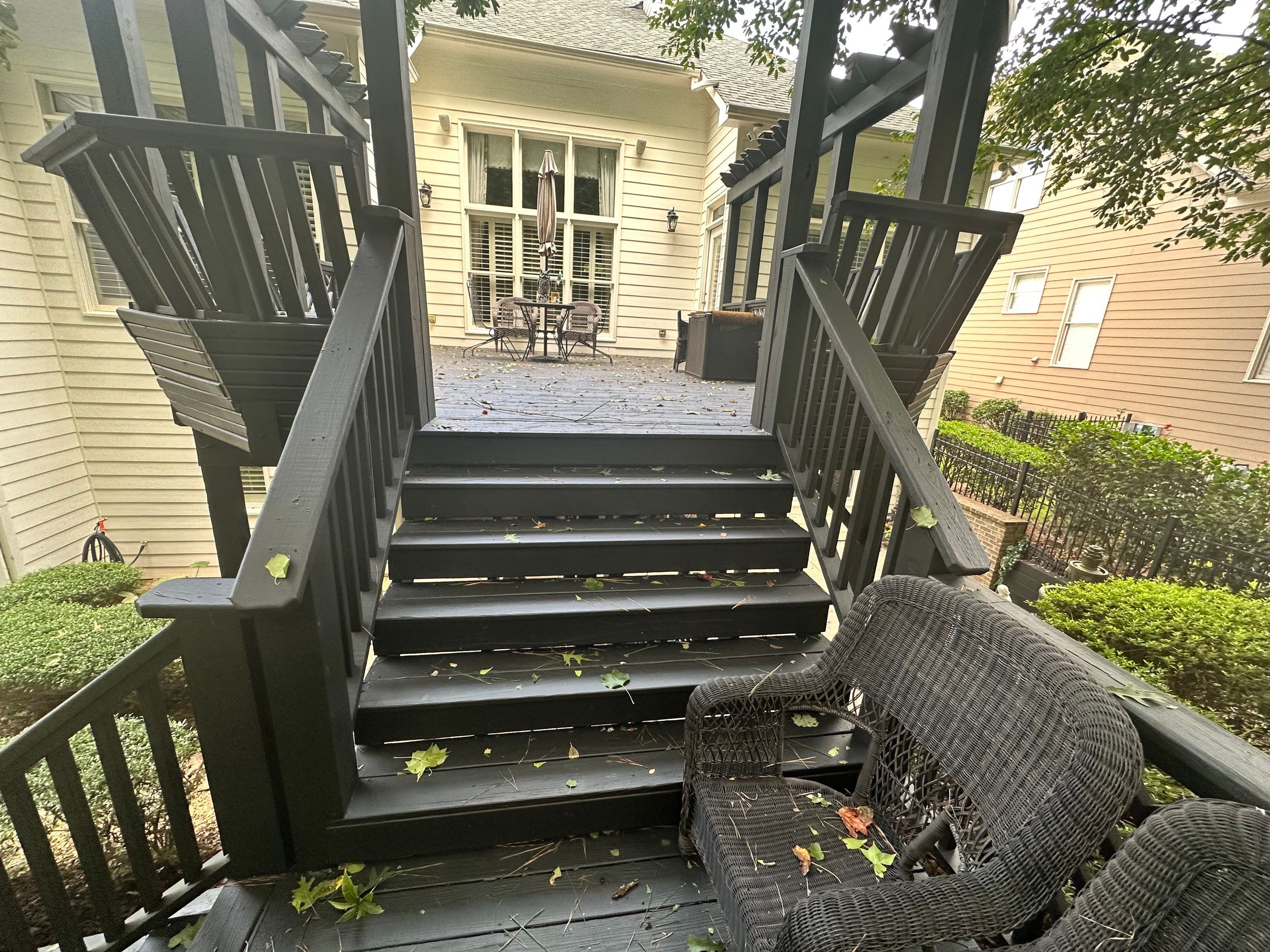 Dark Deck and Pergola Wood Staining Project in Acworth by Swift Home Renovations