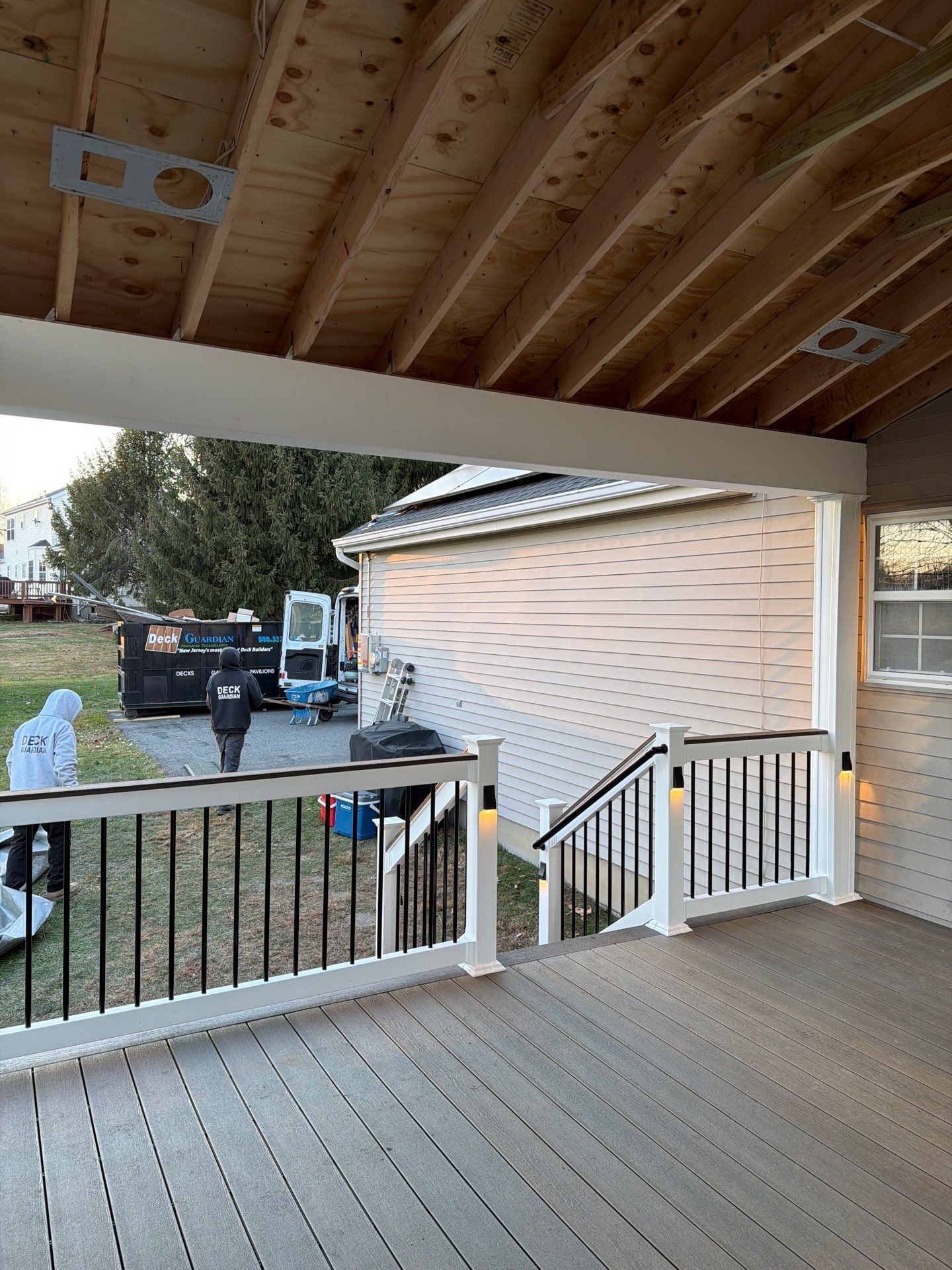 New Deck With a Roof and TV Mount in Raritan, New Jersey by deck guardian