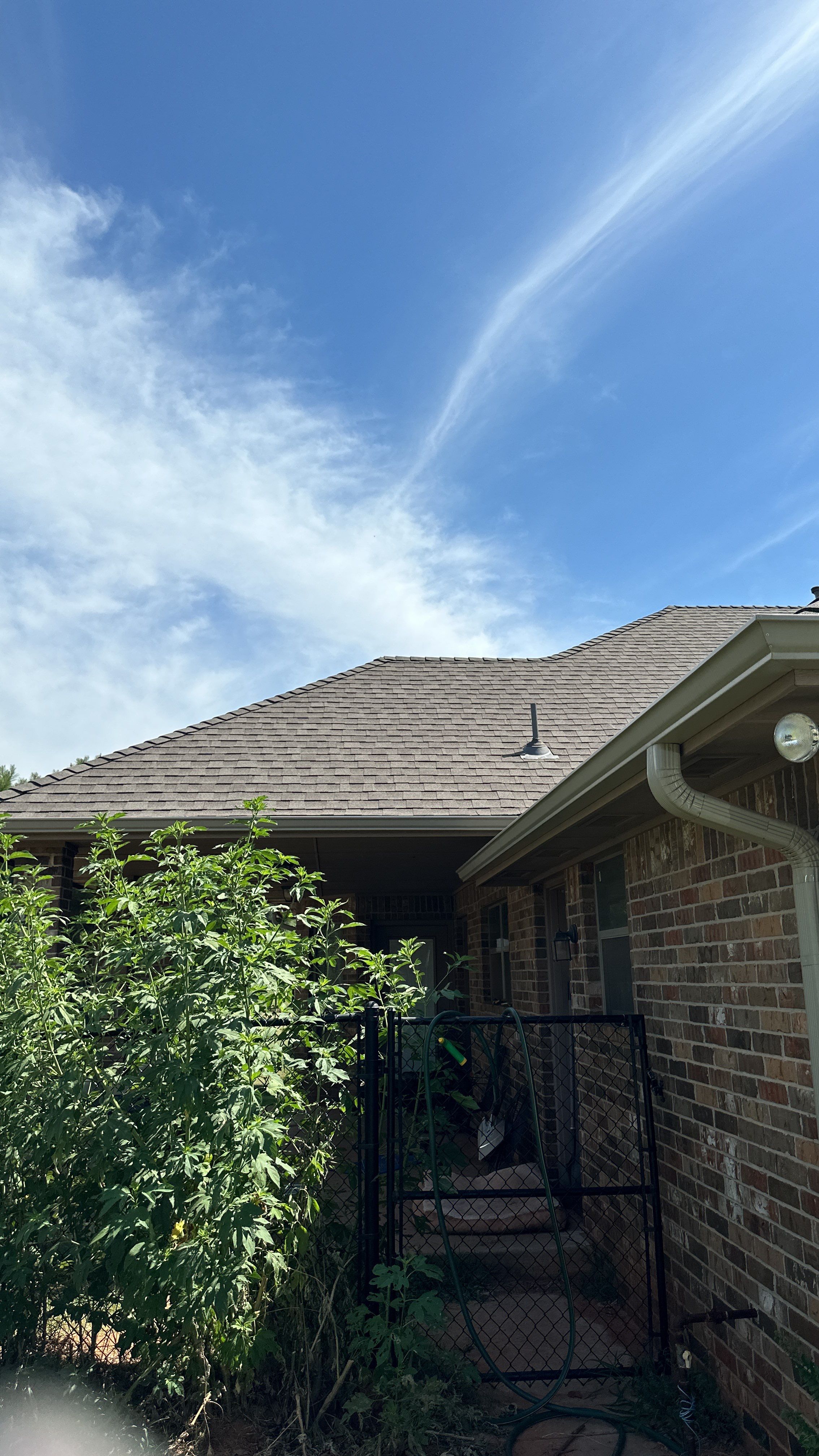 Reroof using GAF HDZ Weathered Wood by Castillo Roofing