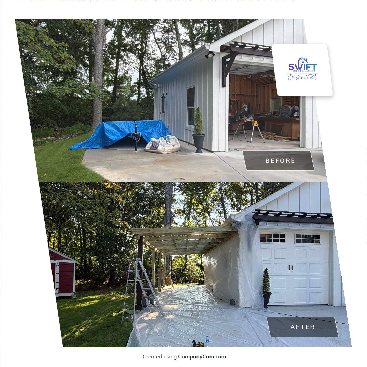 Custom Timber Carport and Pergola Addition in Powder Springs by Swift Home Renovations