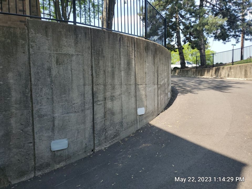 Parking garage using Hot water by Northern Power Washing LLC.