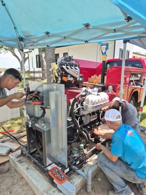 Generac Liquid-Cooled Generator Engine & Radiator Replacement in Brookshire, Texas