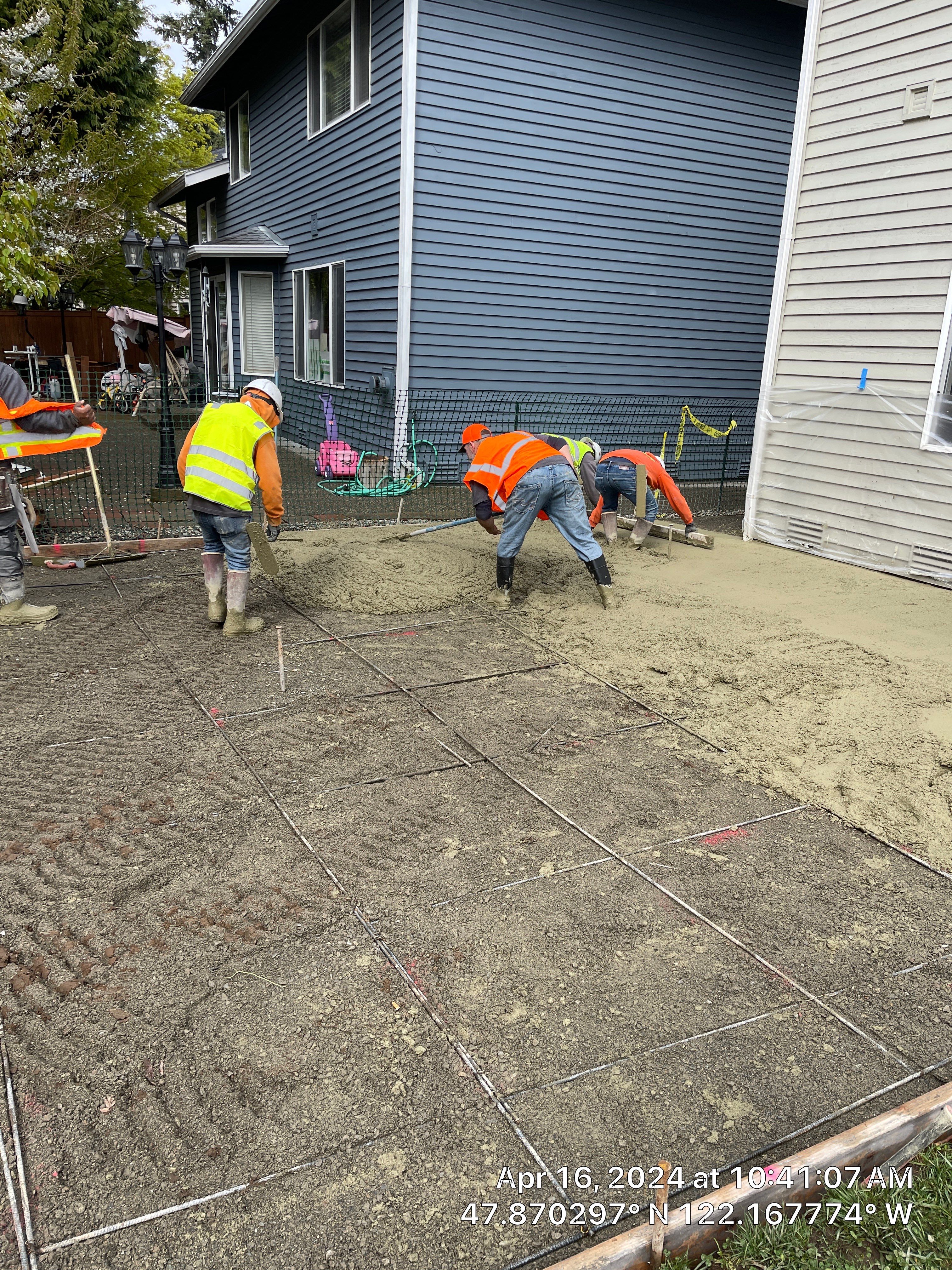 Benedict | Stamped Concrete Back Patio by Jireh Asphalt & Concrete Inc 