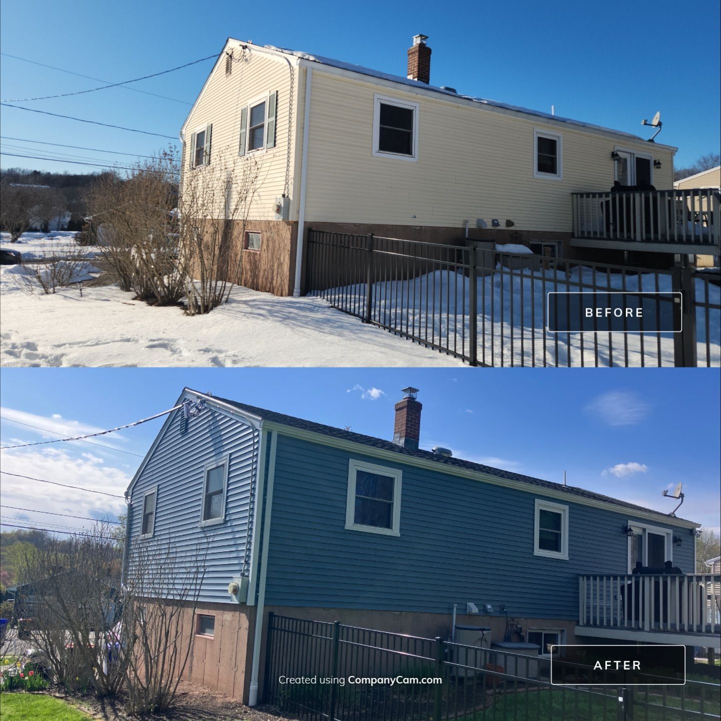 Stunning Siding Transformation with Cert. Restoration Classic D/4 Standard, Wedgewood Blue by DiGiorgi Roofing and Siding Inc