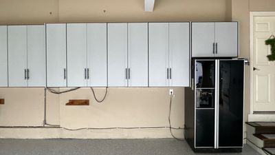 Mara J. got her dream garage with a new floor and cabinets