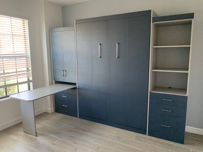 Mysterious Blue & Willow Queen Panel Bed Wall System