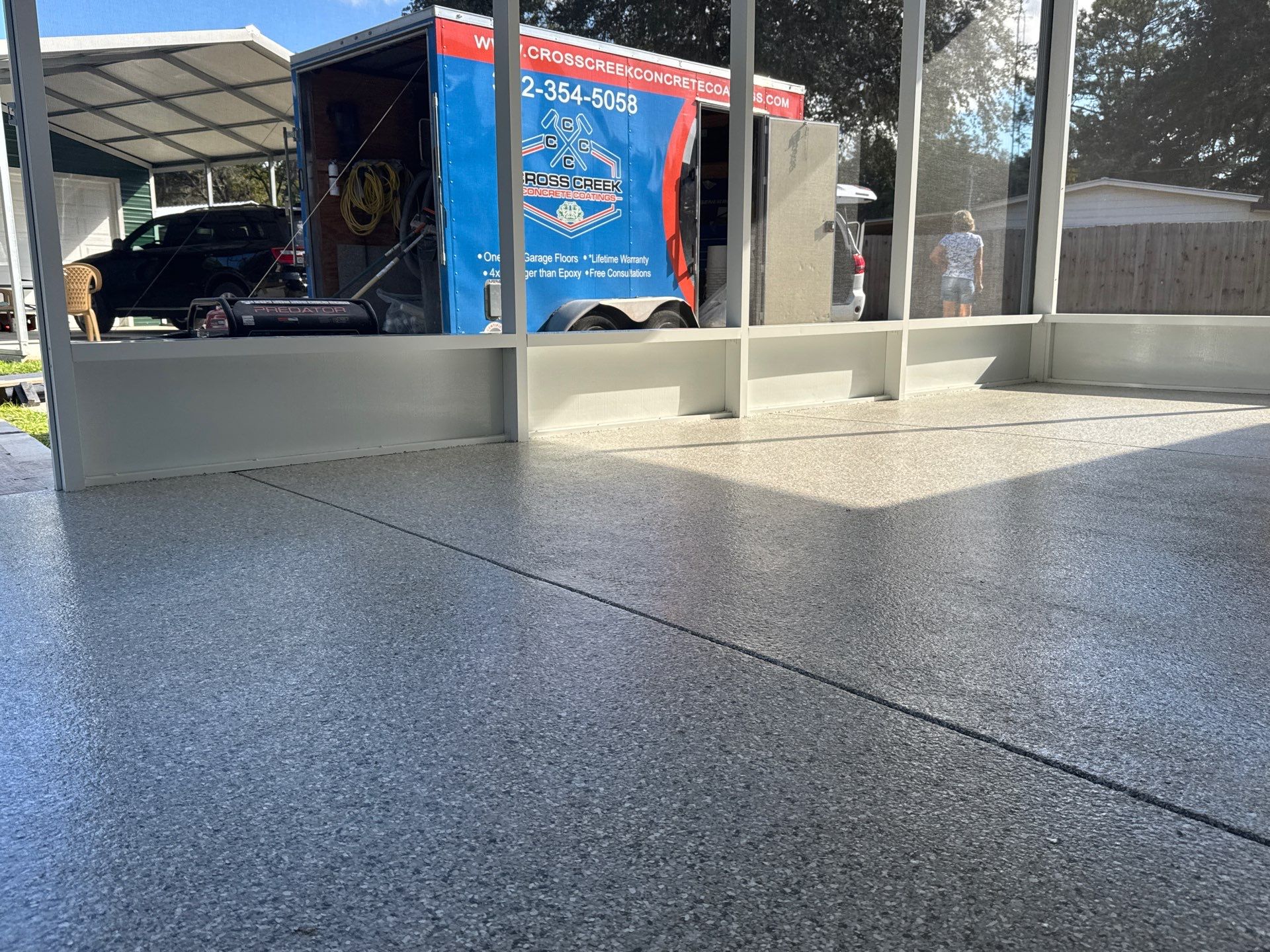 Porch in Fort McCoy, FL in Mount Everest  by Cross Creek Concrete Coatings