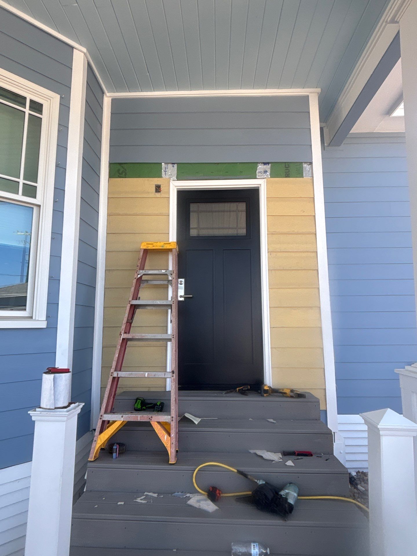 Portland Shore Porch Build and Custom Doors by Bayfront Roofing and Construction