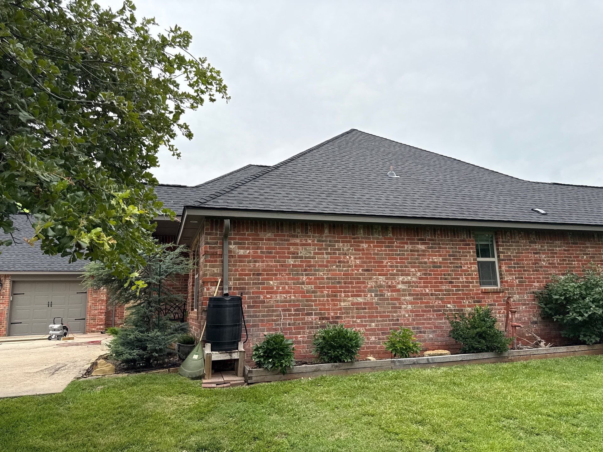 roof replacement & gutter installation in Blanchard by McCann's Roofing and Construction