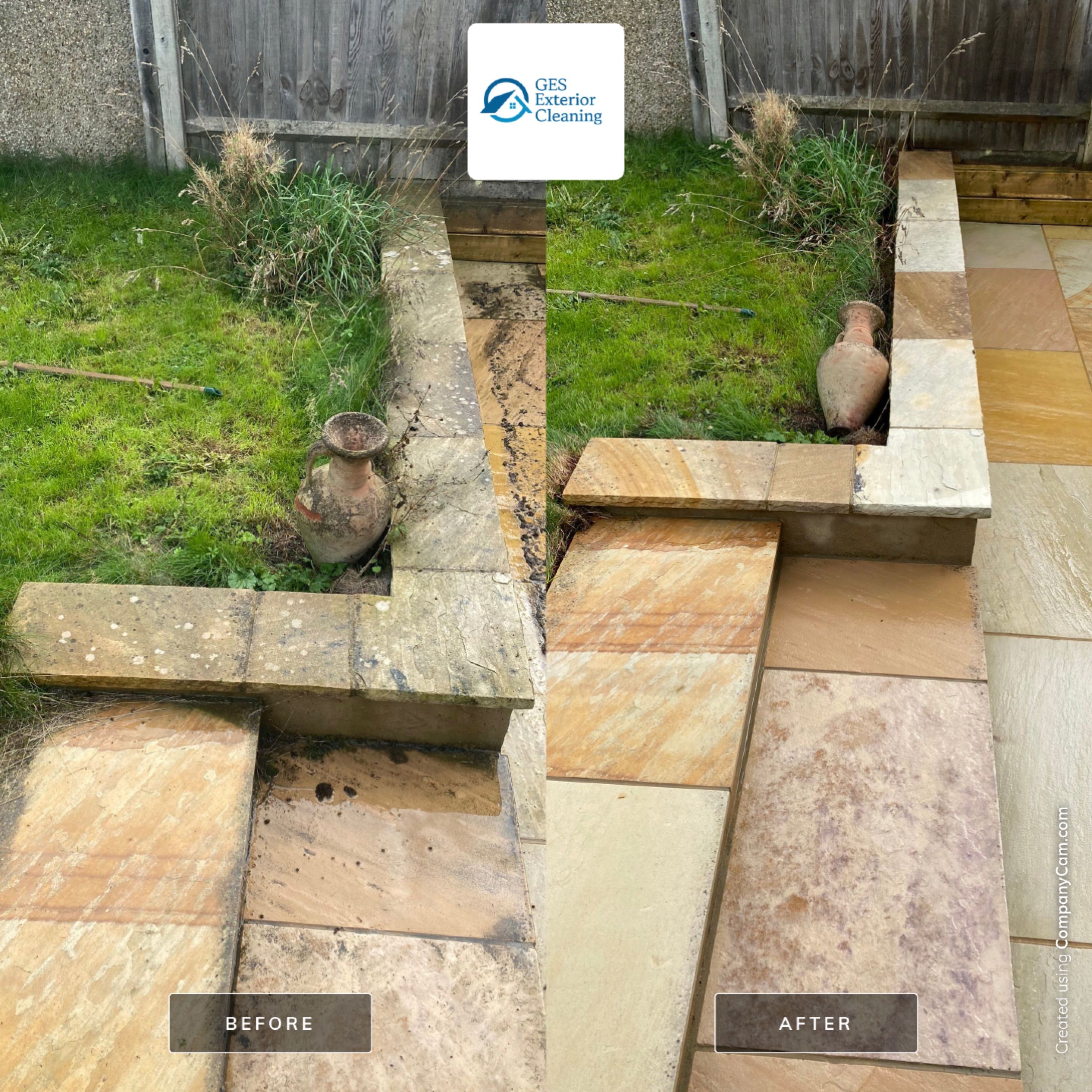 Driveway And Patio Clean using honda 21 ltr/min by Ges Exterior Cleaning ltd