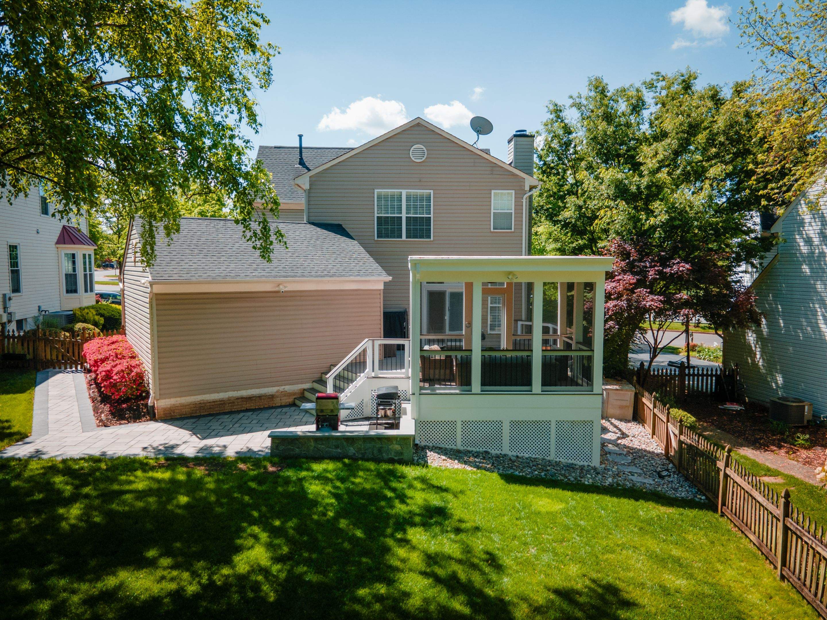 Screened-In Porch, Composite Deck & Paver Patio in Chantilly, VA by Sunburst Construction Inc