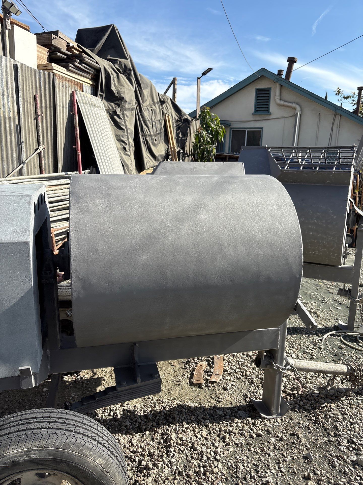 Sandblasting Paint Off Steel Machines In Portland, CA by La Power Washing Inc