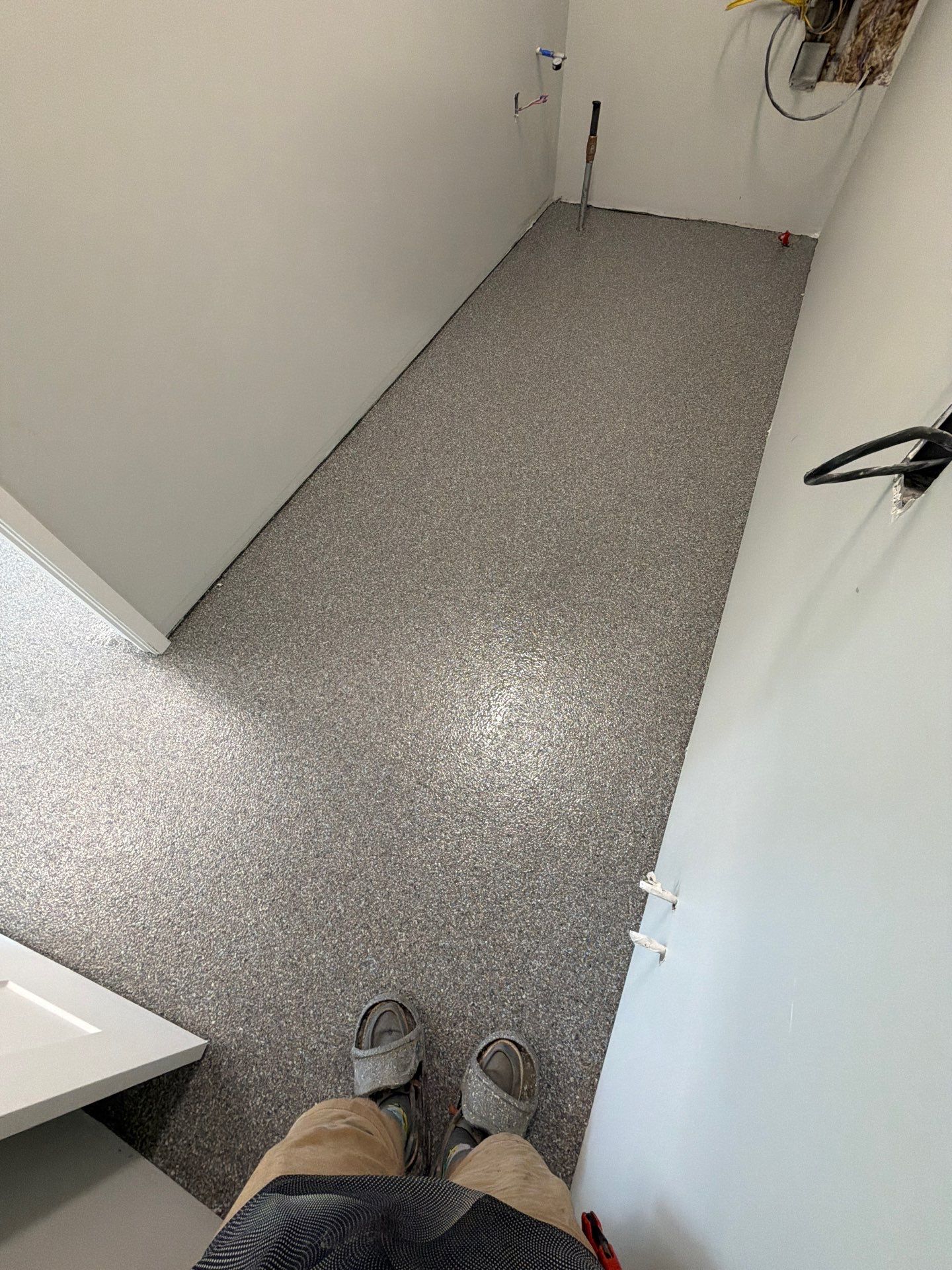 Multi-Color Epoxy Flake Floor Installation in West Olive by Gordon Painting