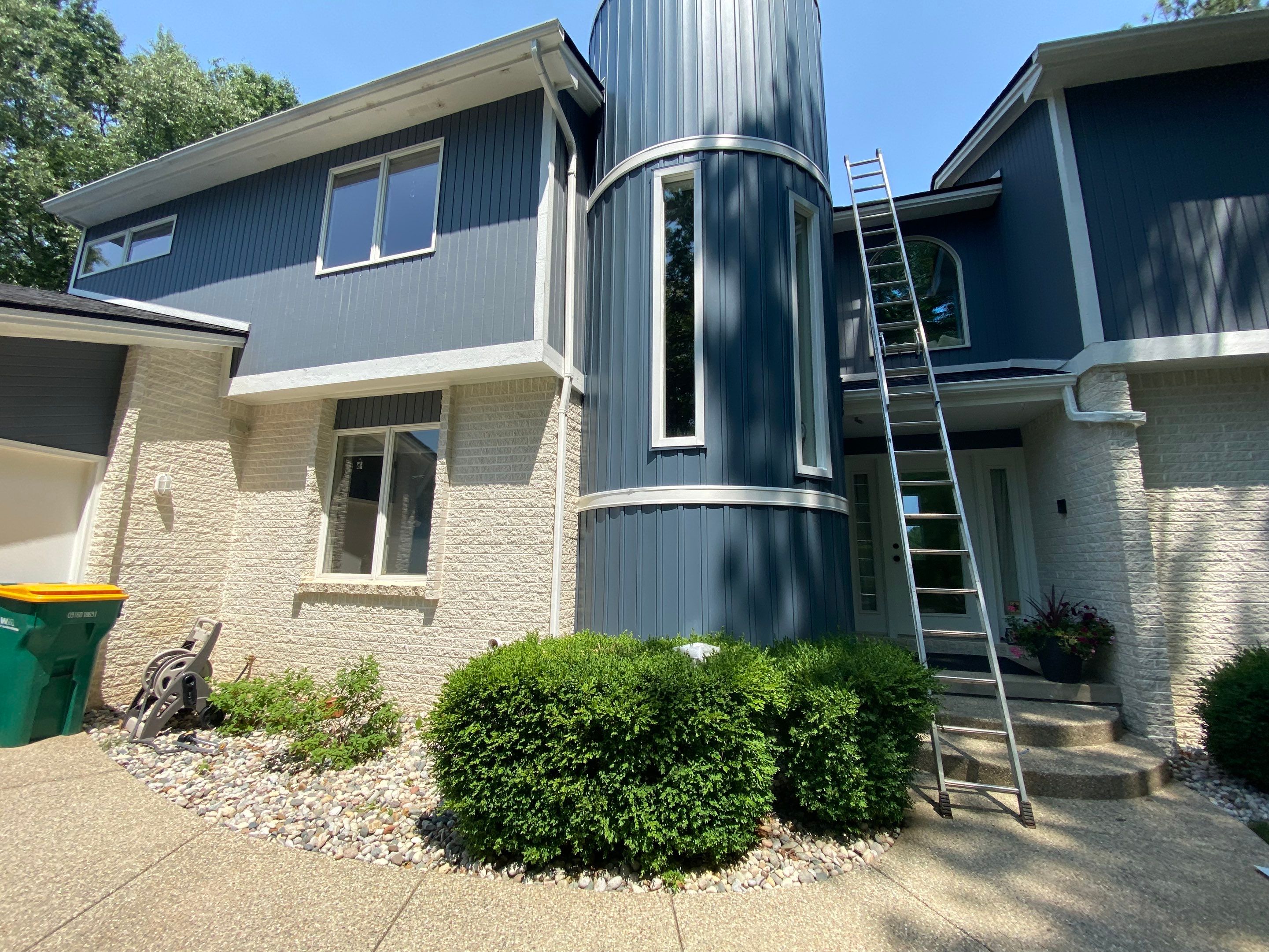 Siding Replacement using CertainTeed Board & Batten Pacific Blue by 180 Contractors