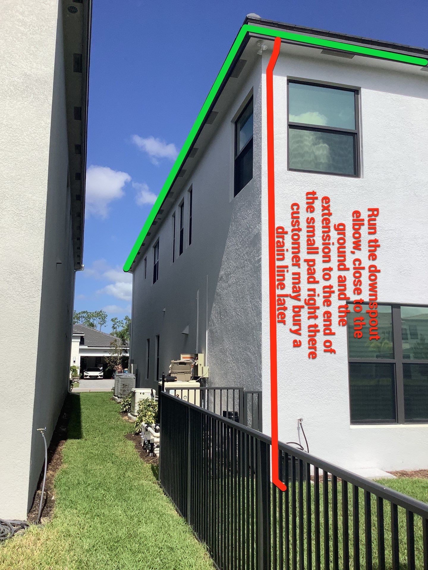 Splash Guard Gutters for Estero FL Rooflines by Gutter Professors