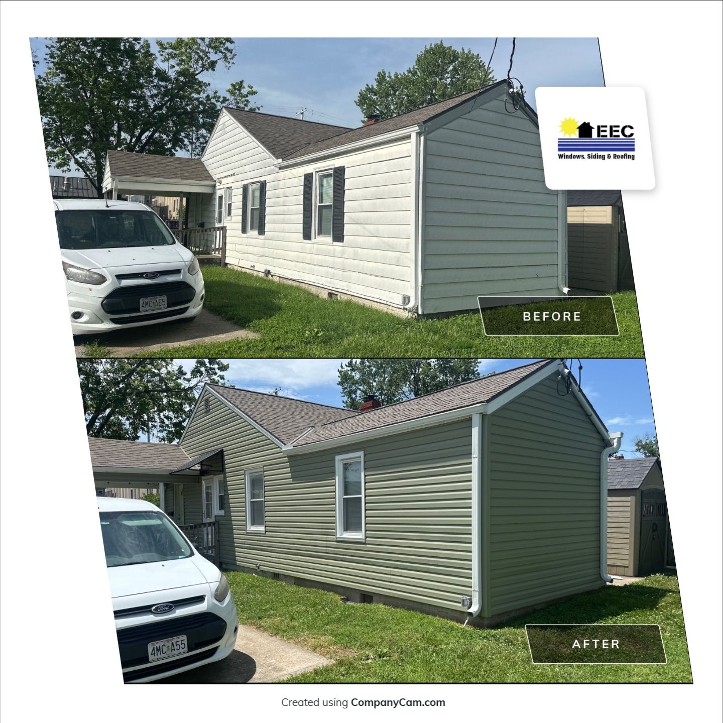 New Cypress Siding going on this North Kansas City Home  by EEC  Windows, Siding & Roofing 