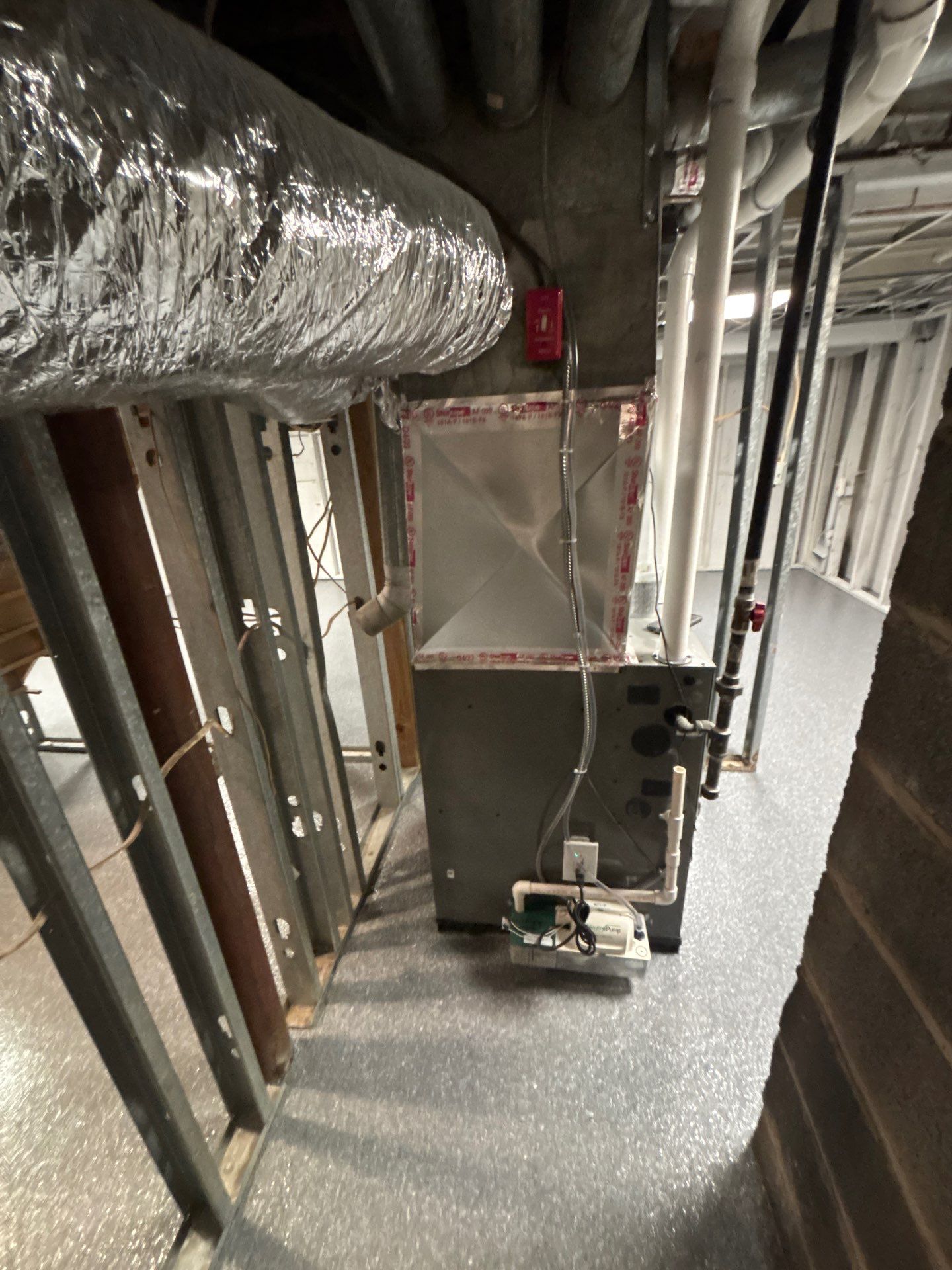 Basement Concrete Floor Coating with Penntek Flake System by Spectrum Painting, LLC