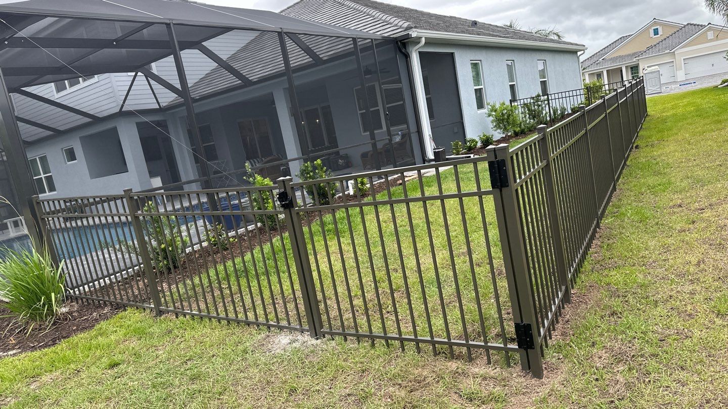 Aluminum Fence Installation using Black 3 Rail Aluminum Fence by Asap fence and gates, LLC