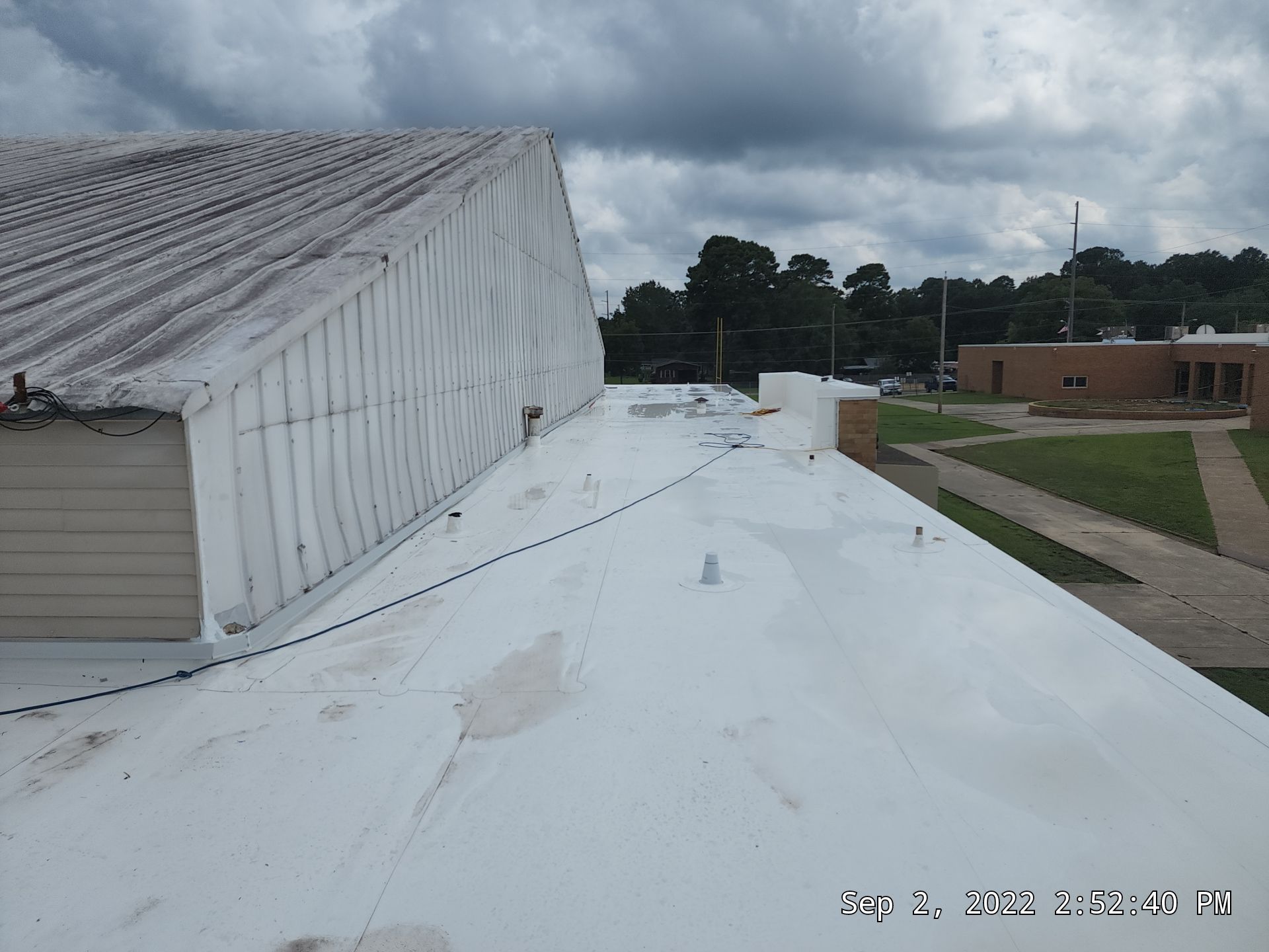 Commercial Roofing Installation using 60 mil PVC by Hostetler Roofing