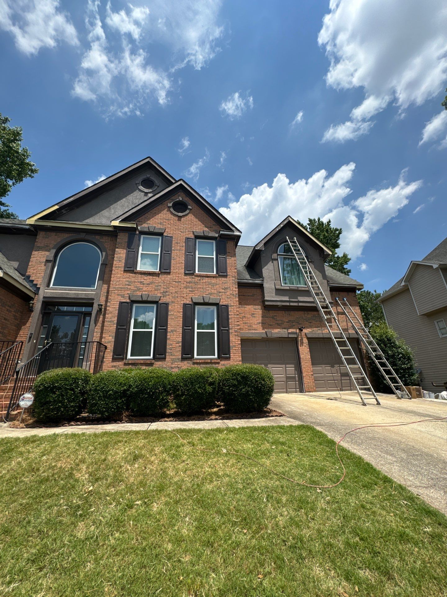 Full Exterior Painting and Gutter Replacement for Powder Springs Home by Swift Home Renovations