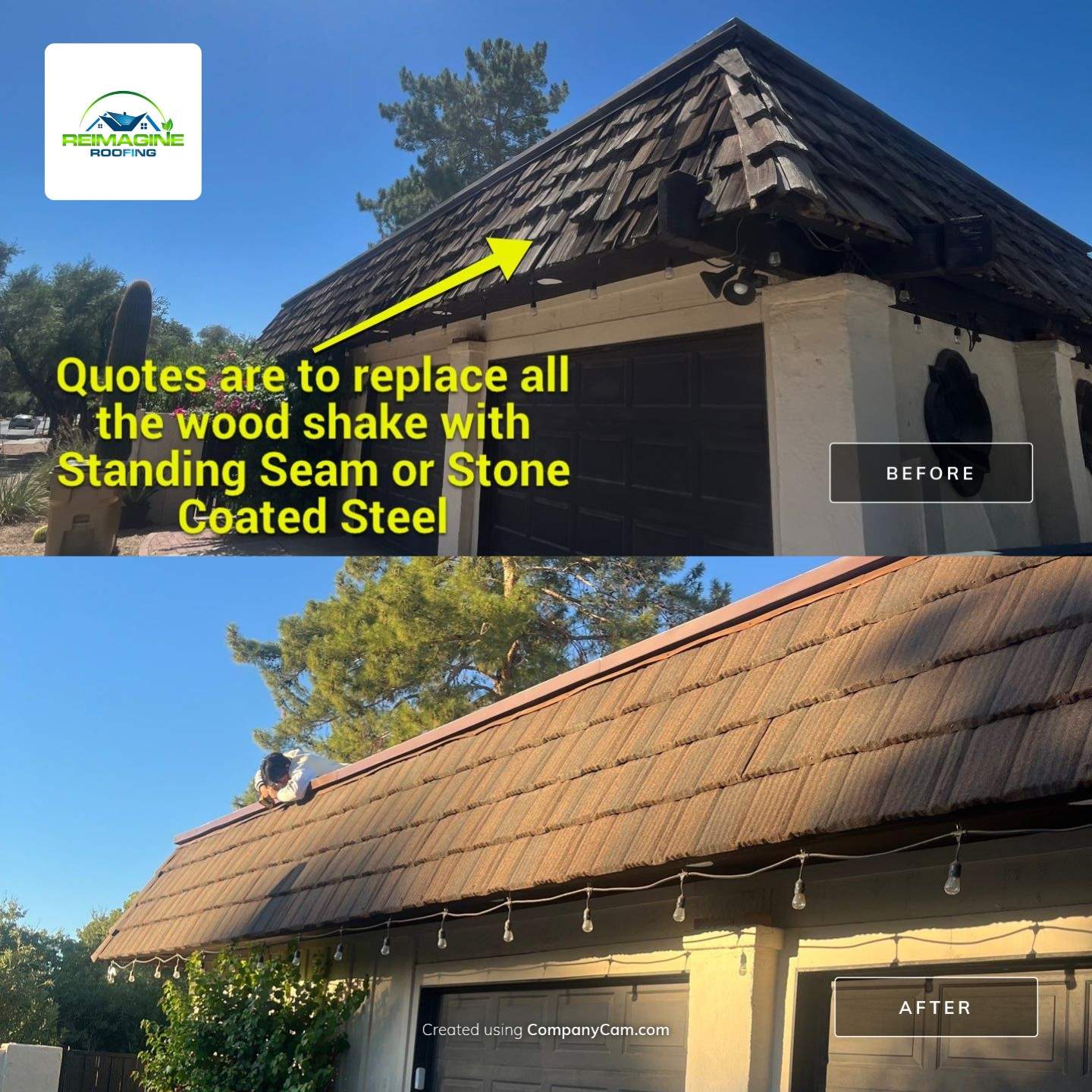 Tuscan Stone Coated Steel by Reimagine Roofing