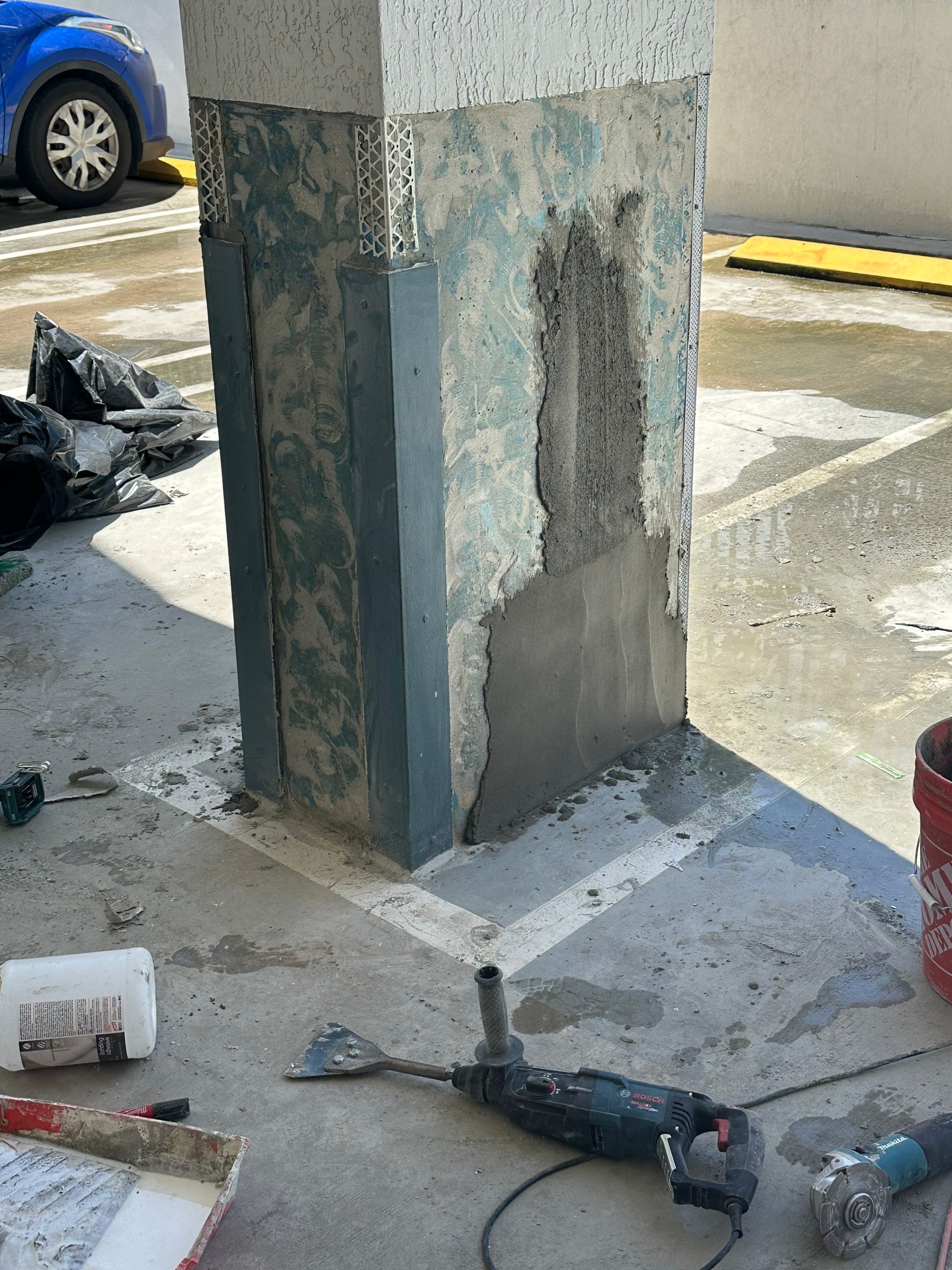 Concrete Restoration on Slab and Walls by The Goat Contractor ( Giampri Corp)