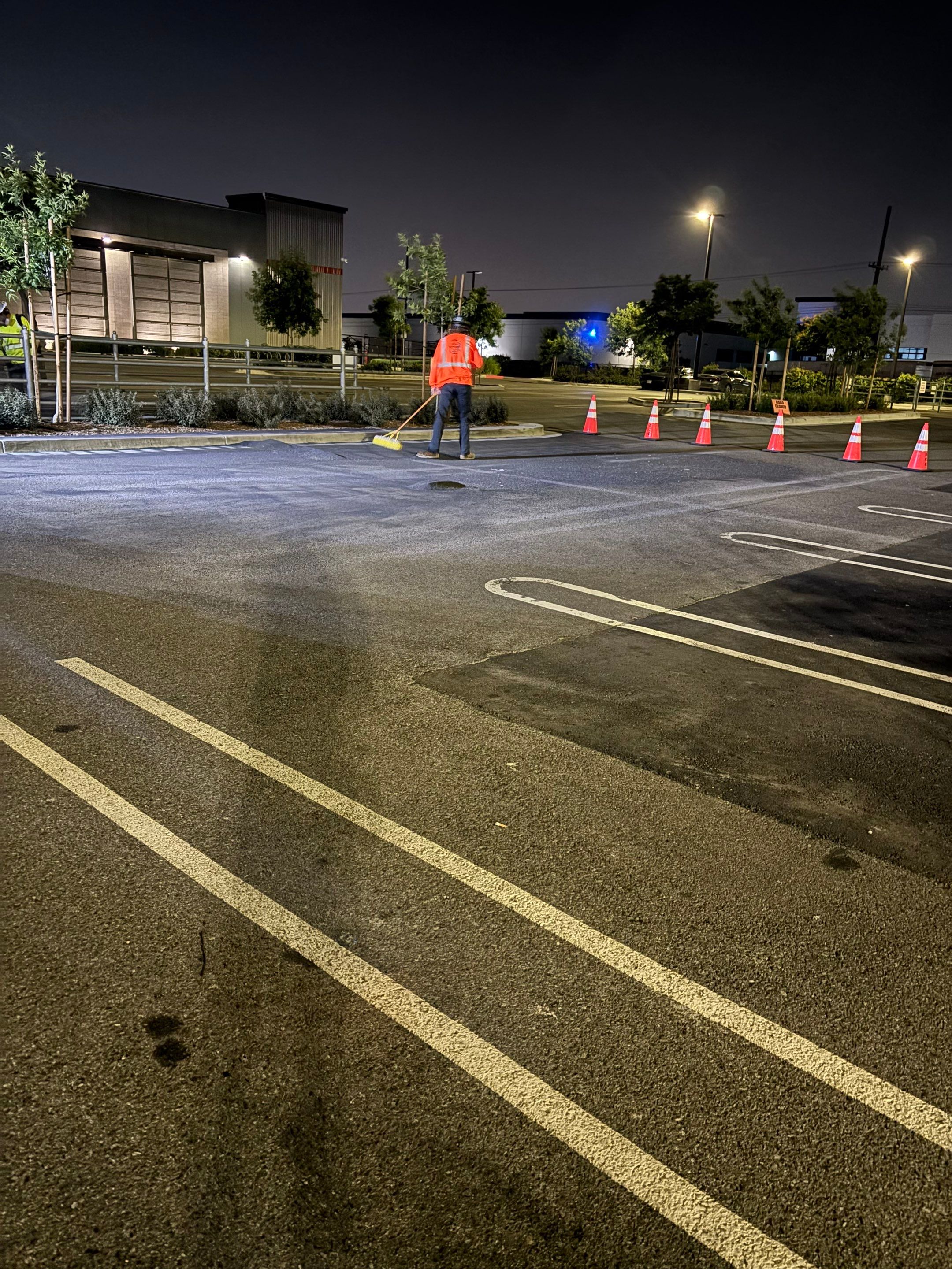 Line Stripe Removal by Pirate Pete’s Power Washing