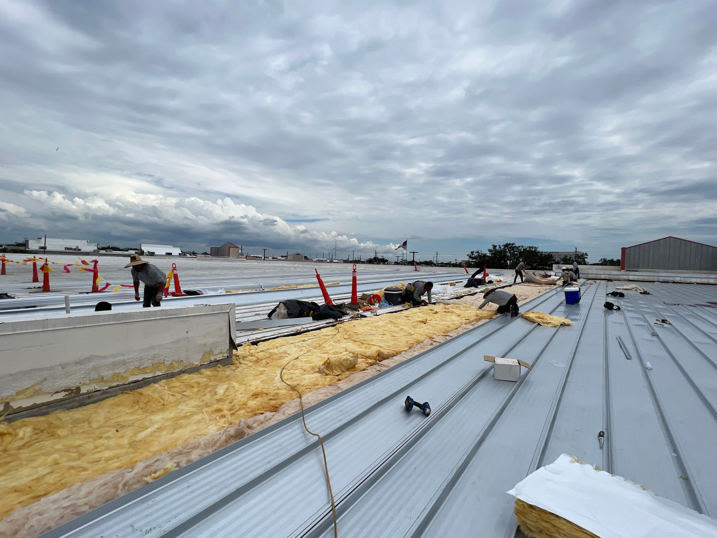 Commercial Metal Roof Replacement at Shopping Plaza in Port Charlotte by CES Roofing