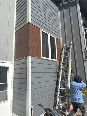 Exterior Wood Siding Staining and Chimney Refinishing in Valley