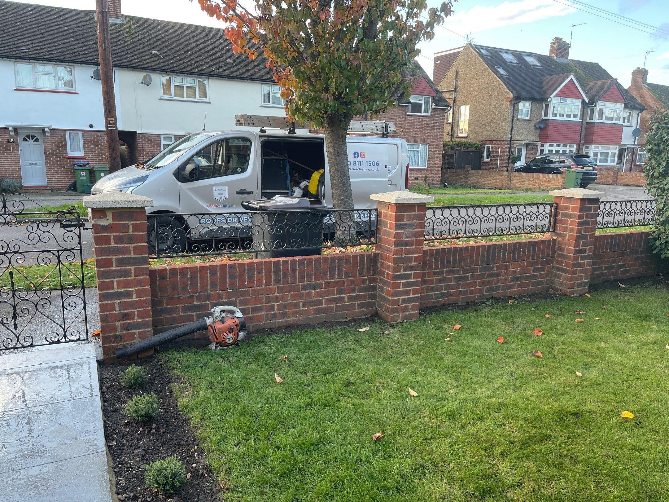 Roof Clean and Coping Stones using Honda 15lpm Low Pressure Washing Machine by Ges Exterior Cleaning ltd