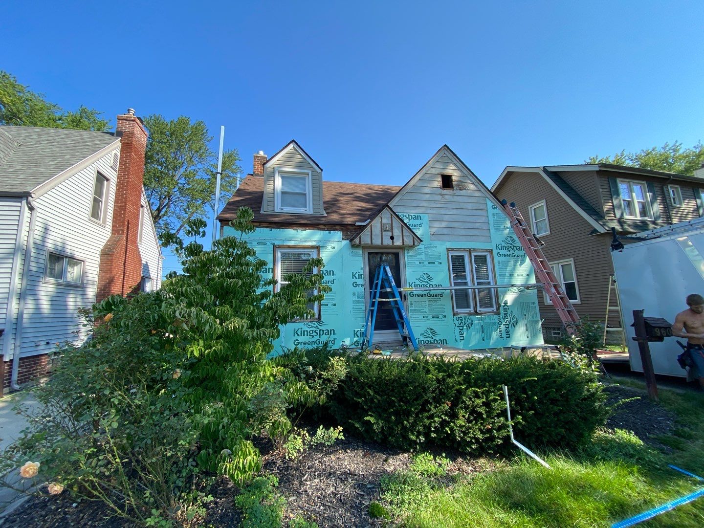 Siding Replacement using CertainTeed Restoration Classic D5 Forest Green by 180 Contractors