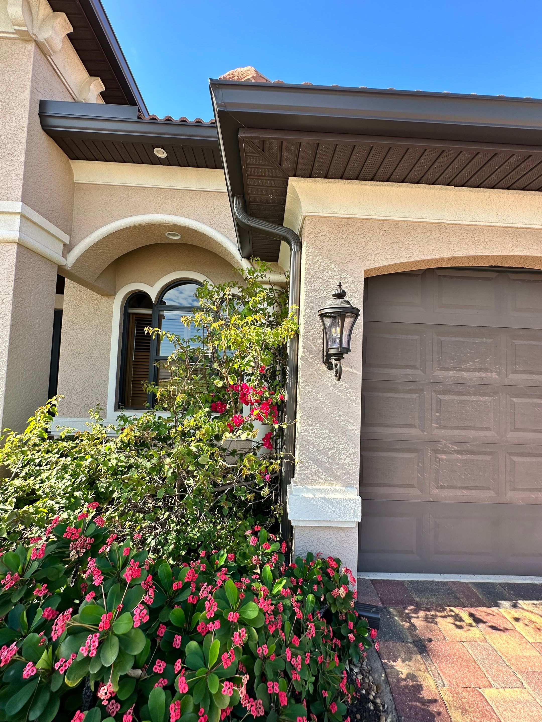 Bronze Downspout Installation in Cape Coral FL by Gutter Professors