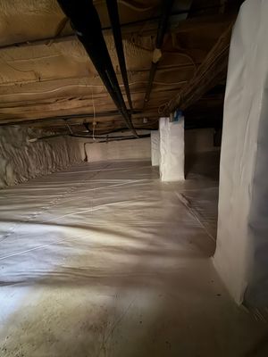 Pocono pines Dry and energy efficient crawlspace.
