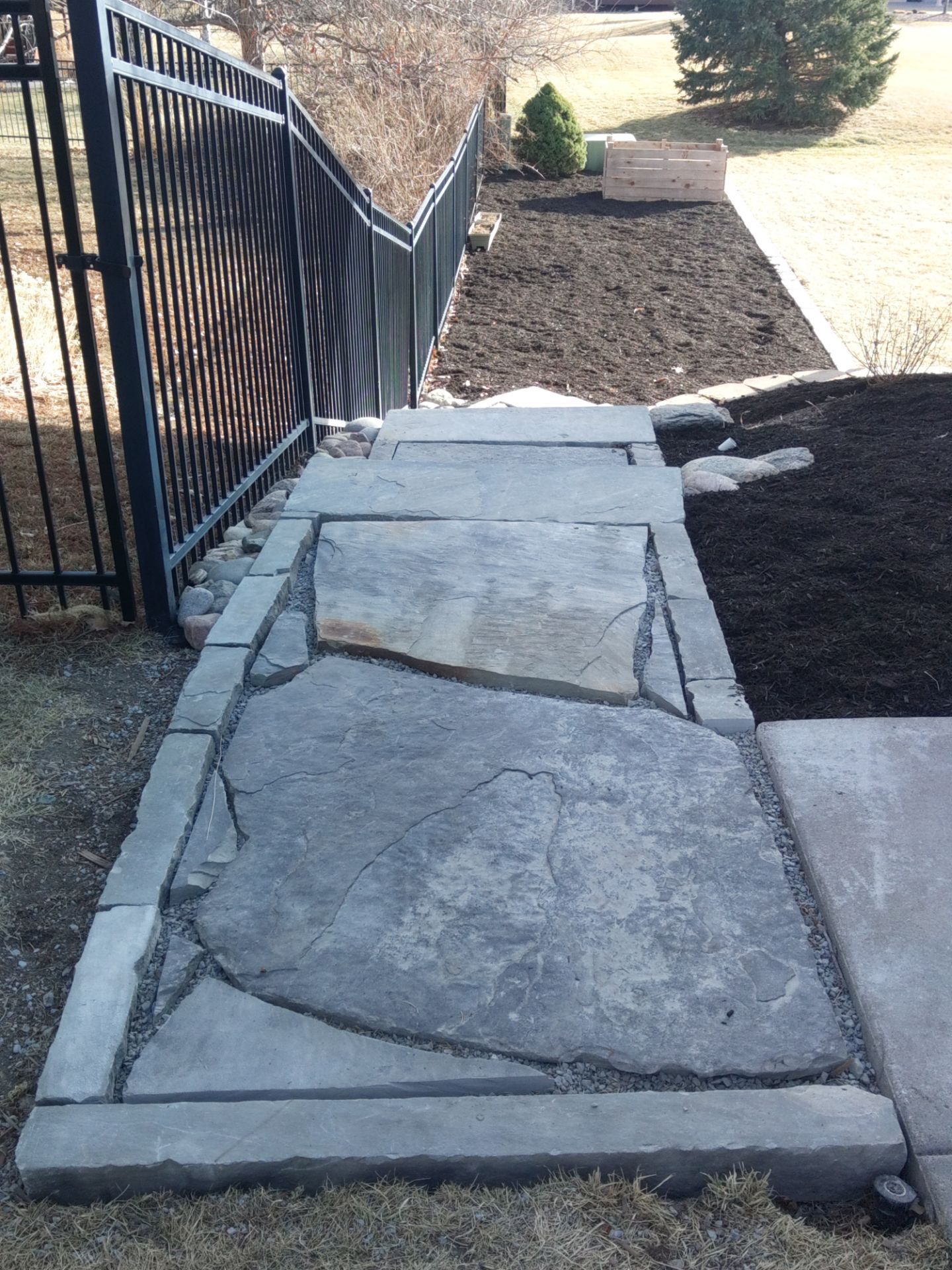 Updated Stone Stepper Path by New Horizon Landscapes