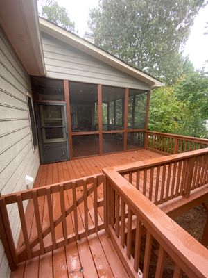 Wood Deck and Screened-In Porch Staining in Woodstock