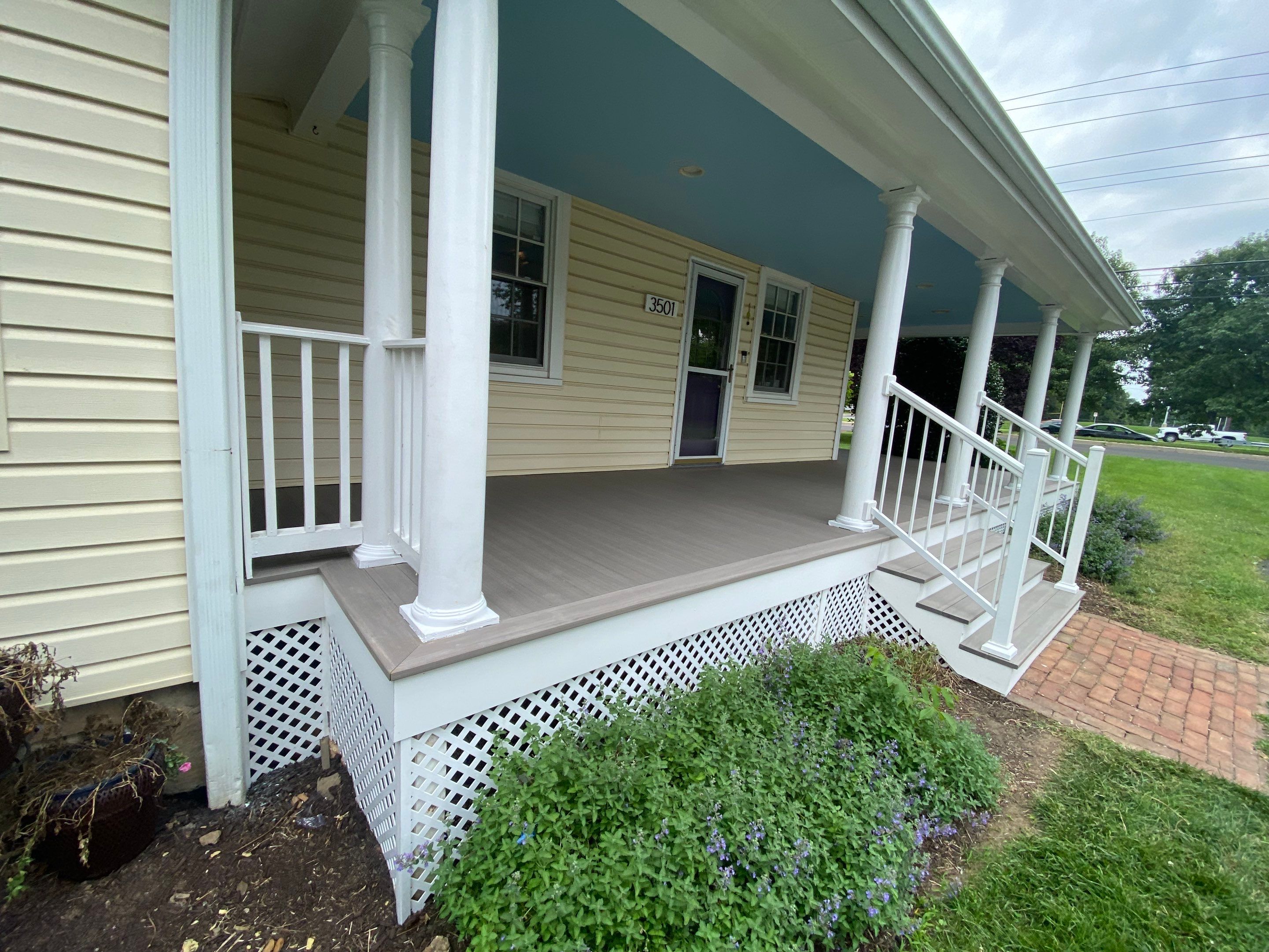 Front Porch Transformation using Timbertech Decking by The Smet Companies, LLC