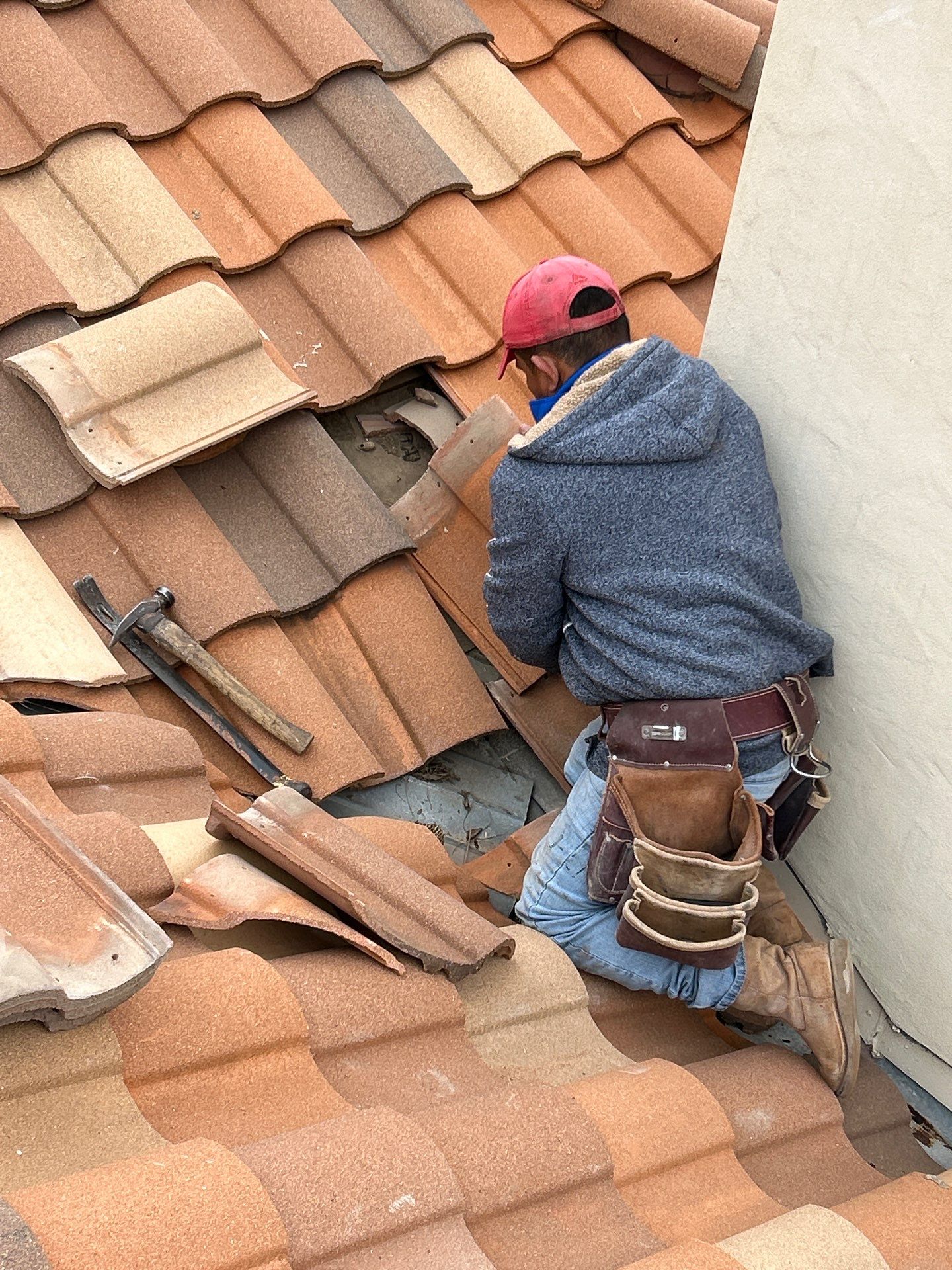 Residential Roofing Repair using tile by Roof Repair Company
