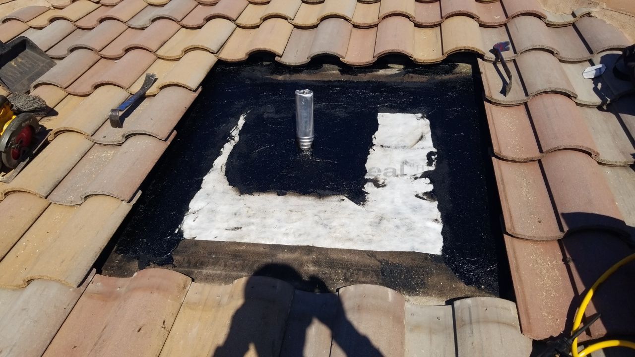 Concrete Tile Roof Repair and Pipe Penetration Sealing in Parkland by Aastro Roofing