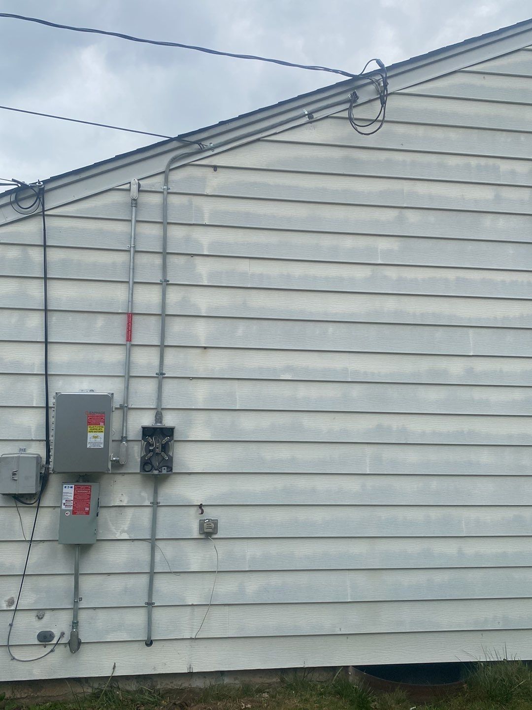 Solar Panel Installation with Exterior Service Change by Infinity Solar Systems