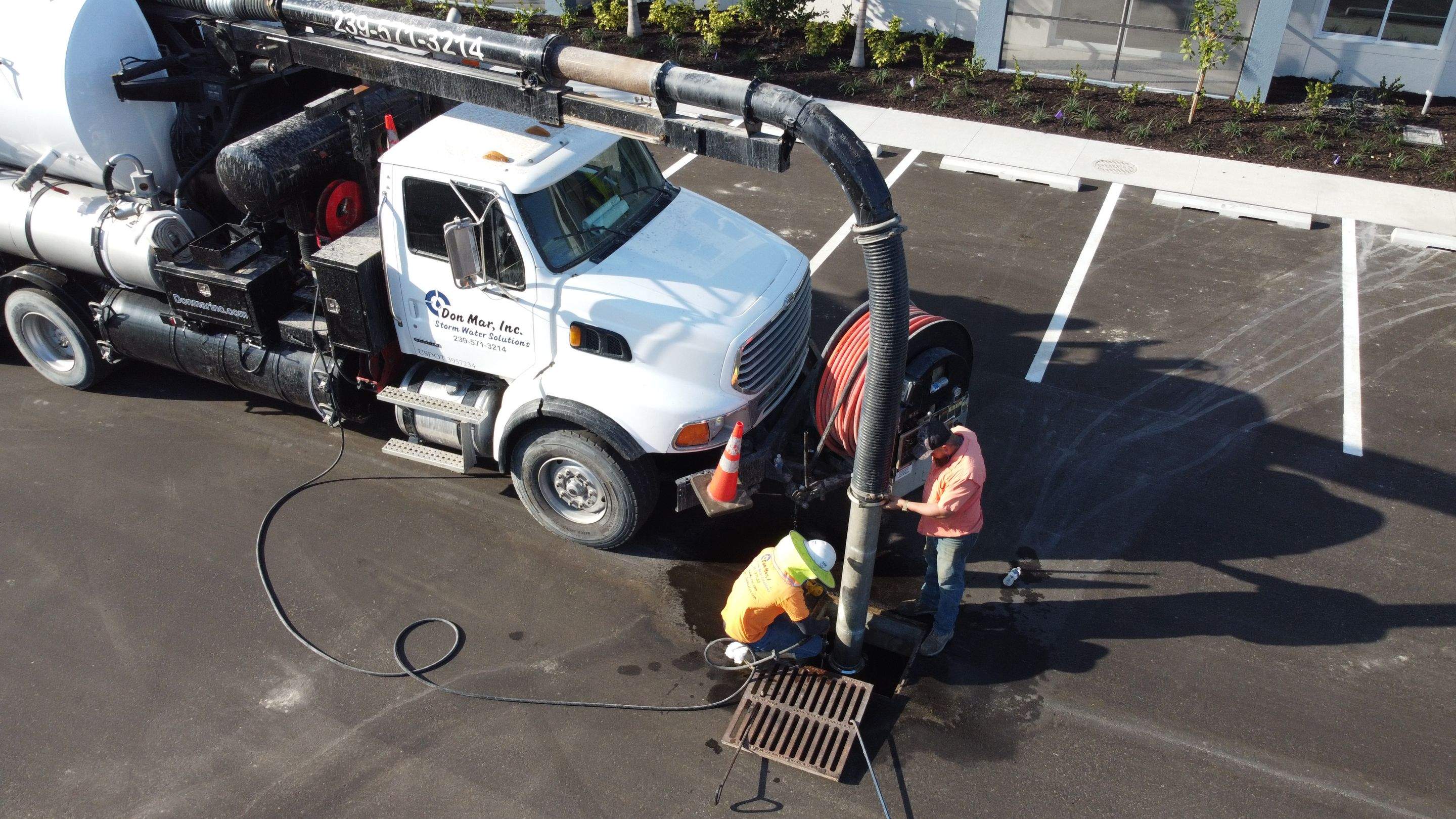 New Construction Apartment Complex Stormwater System and Sewer System Cleaning by Don Mar, Inc. Storm Water Solutions