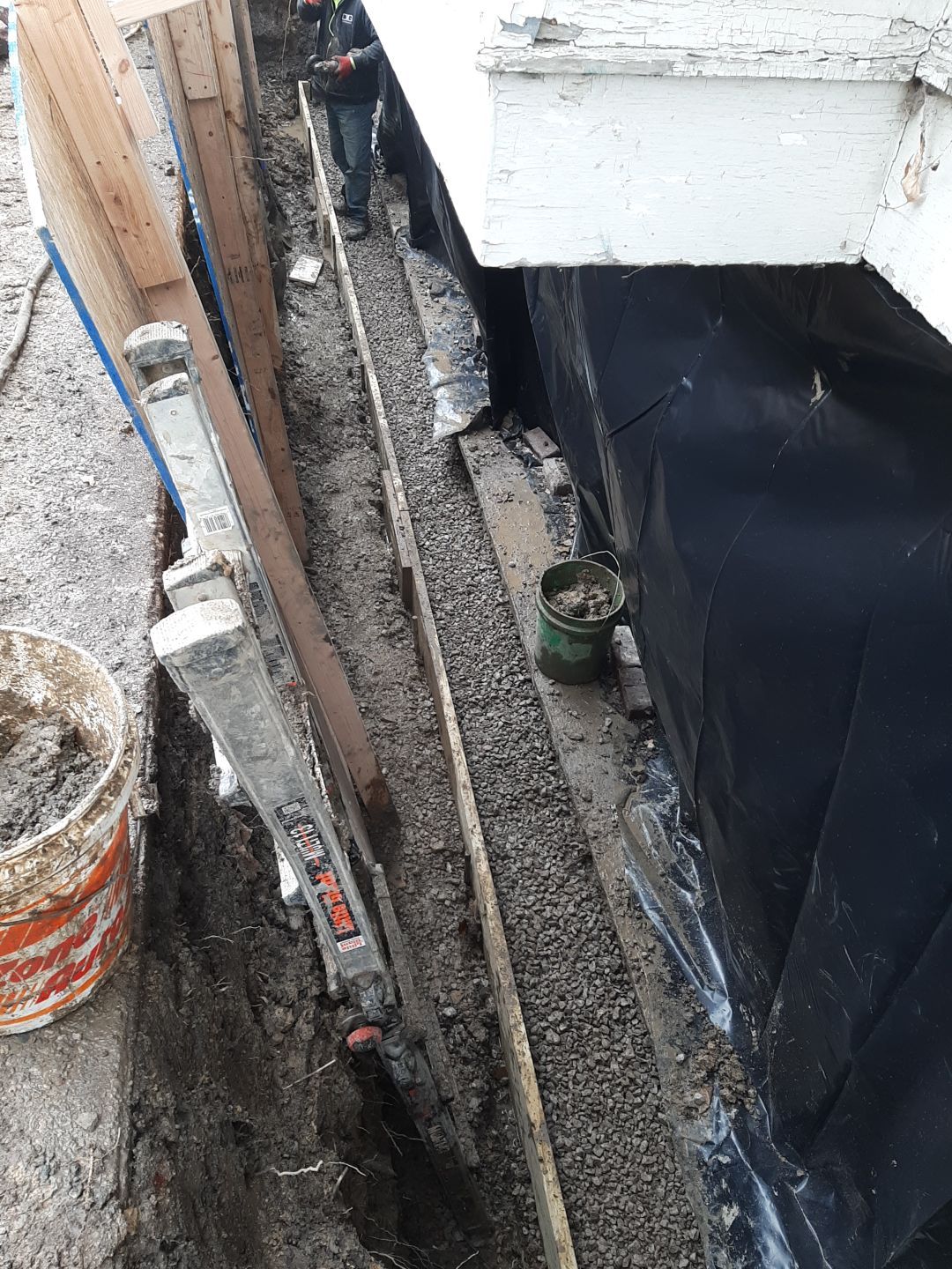Basement Wall Rebuild with Exterior Waterproofing by Toledo Basement Repair